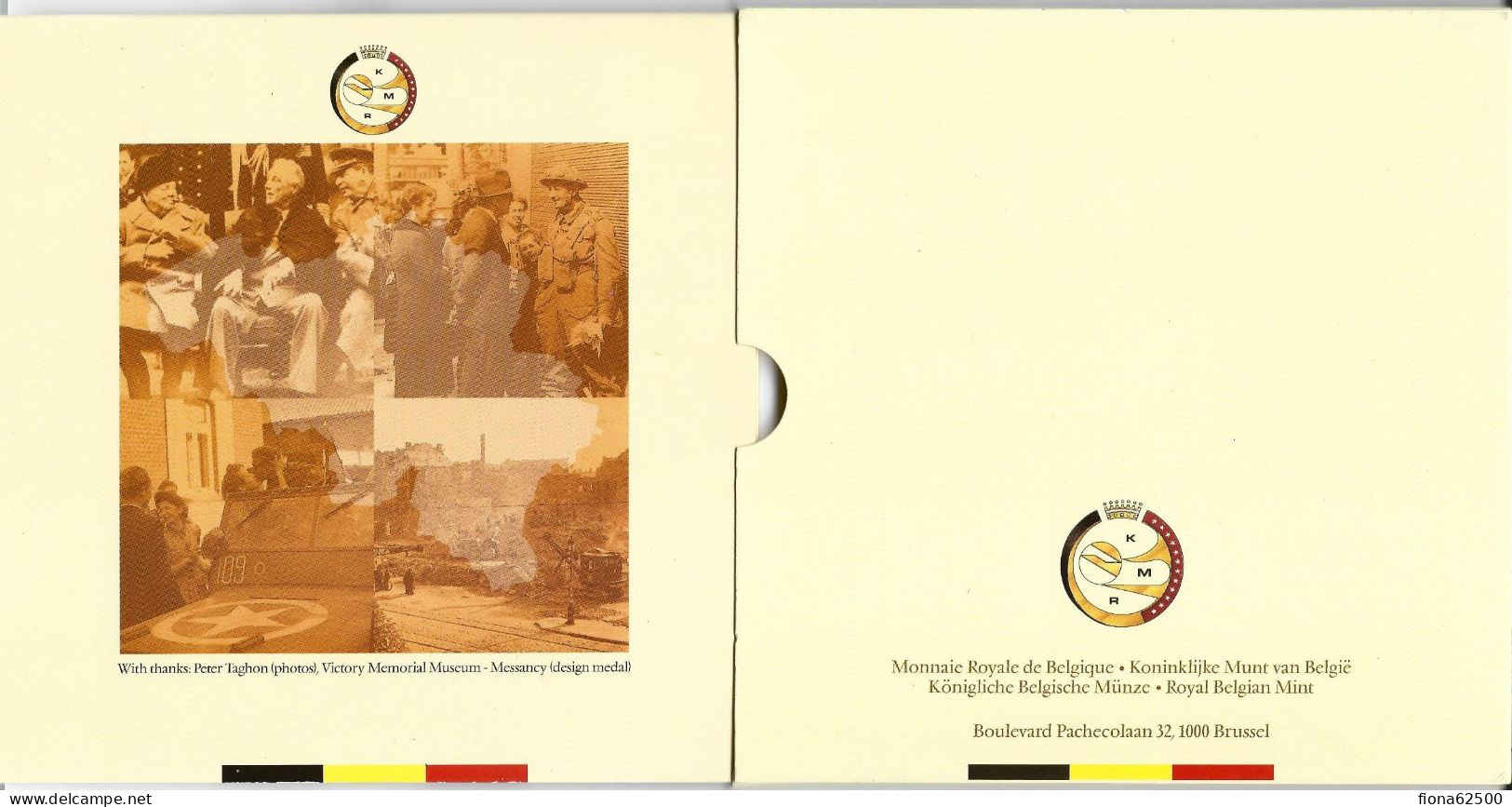 ROYAUME DE BELGIQUE . SERIE FDC 1995 . 50 ANS DE LA FIN DE LA SECONDE GUERRE MONDIALE . - FDC, BU, BE & Coffrets