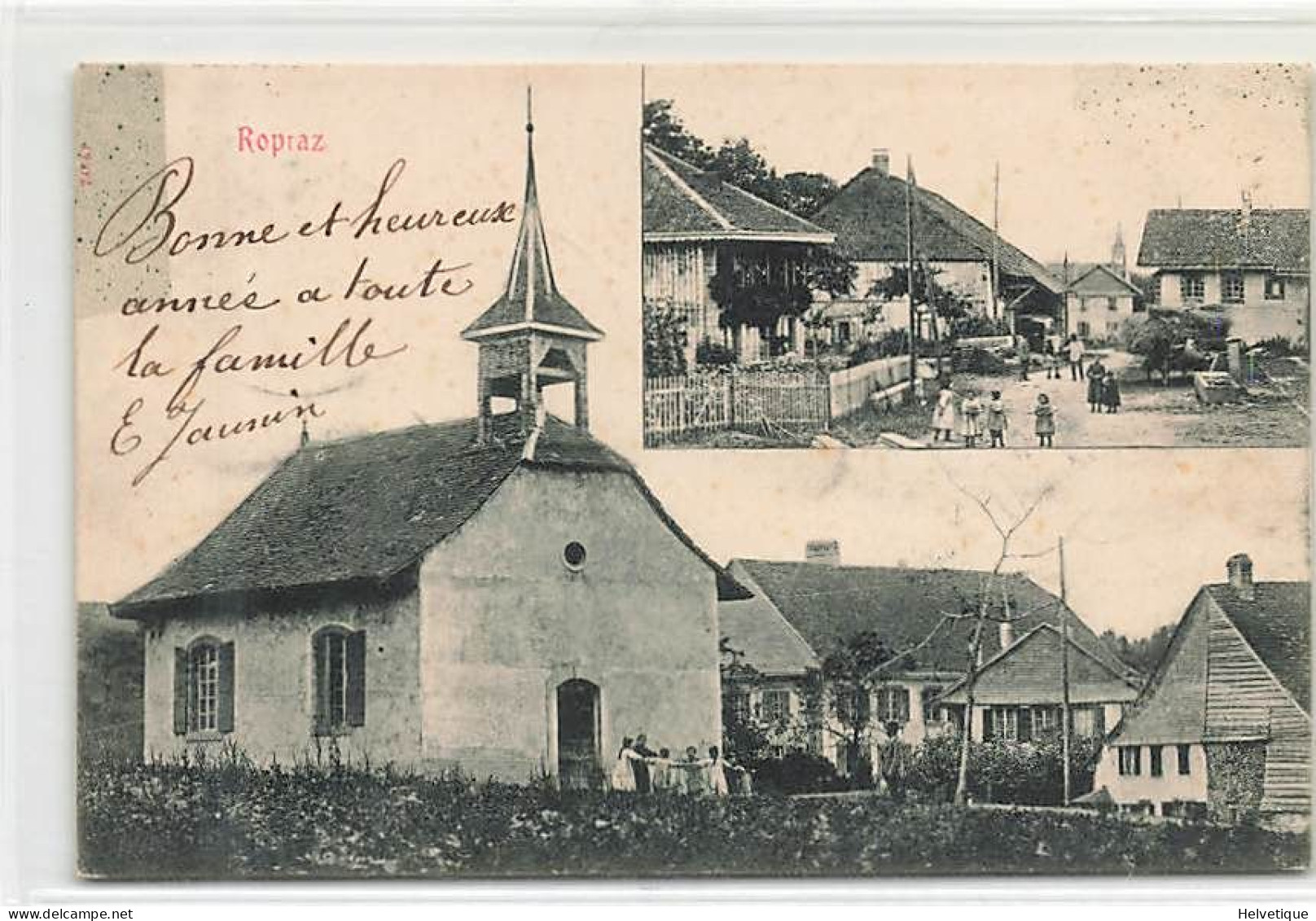 Ropraz Vues Multiple église Place 1903 - Rolle