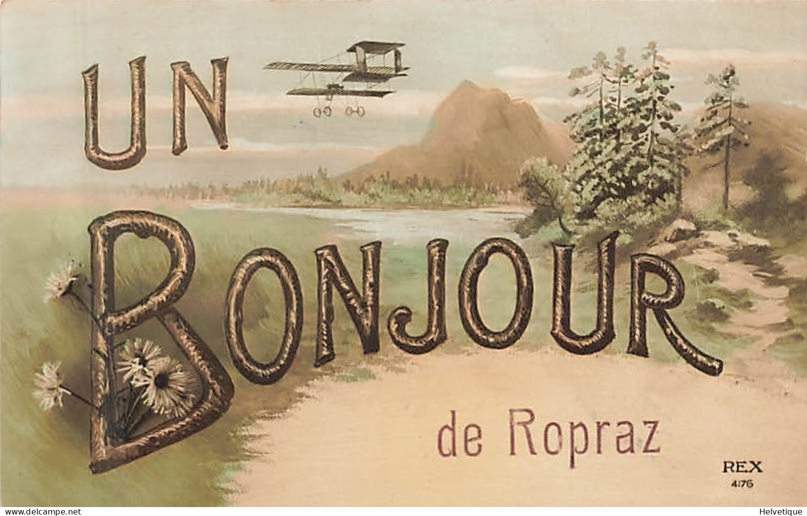 Un Bonjour De Ropraz Avion Pionniers - Ropraz