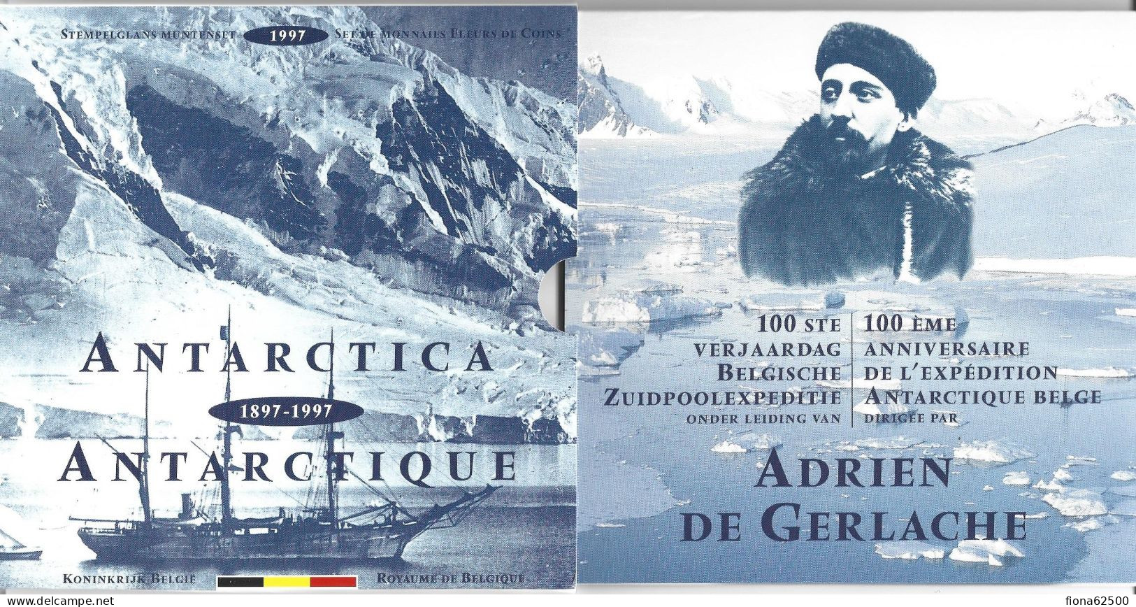 ROYAUME DE BELGIQUE . SERIE FDC 1997 . ANTARCTIQUE . - FDC, BU, Proofs & Presentation Cases