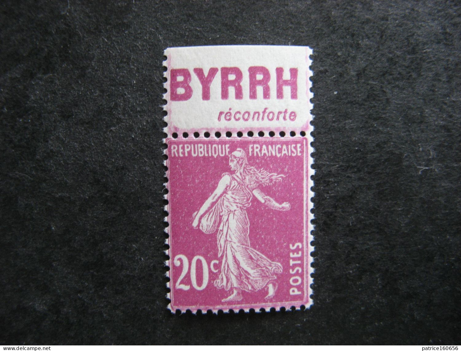 A). TB N° 190d, Neuf XX. Avec PUB Supérieure " BYRRH ". - Ongebruikt