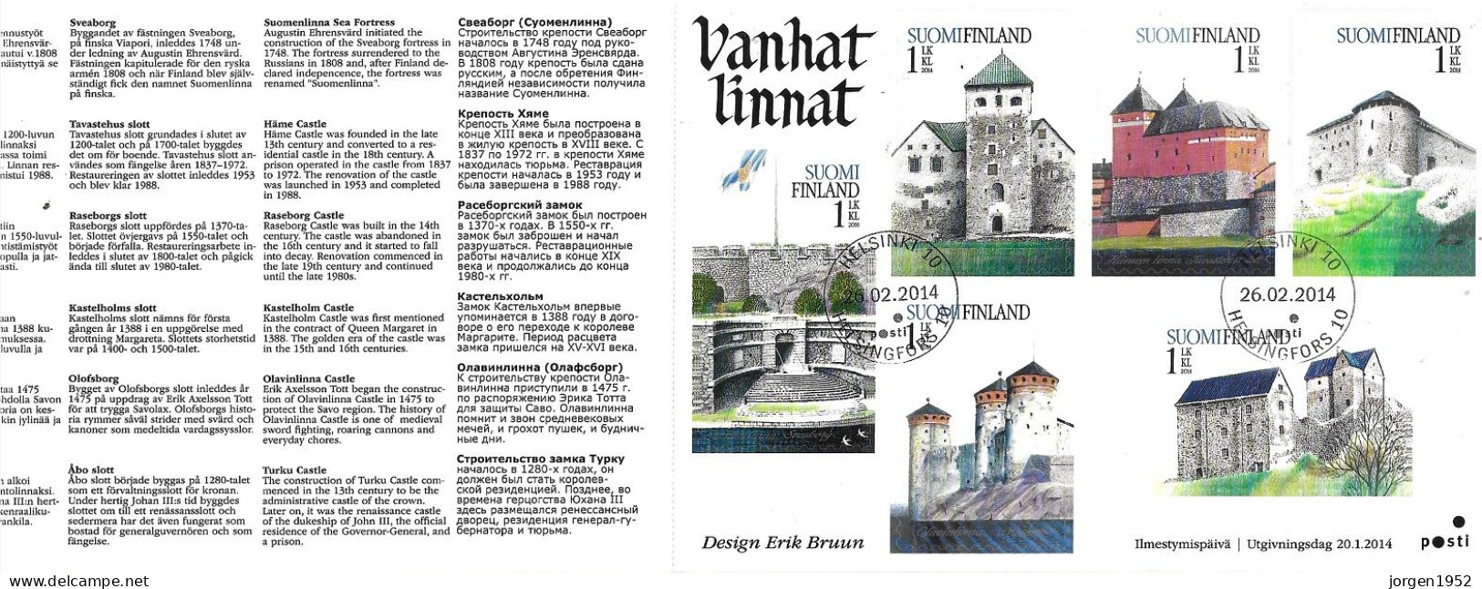 FINLAND  #  FROM 2014 STAMPWORLD 2290-95 - Booklets