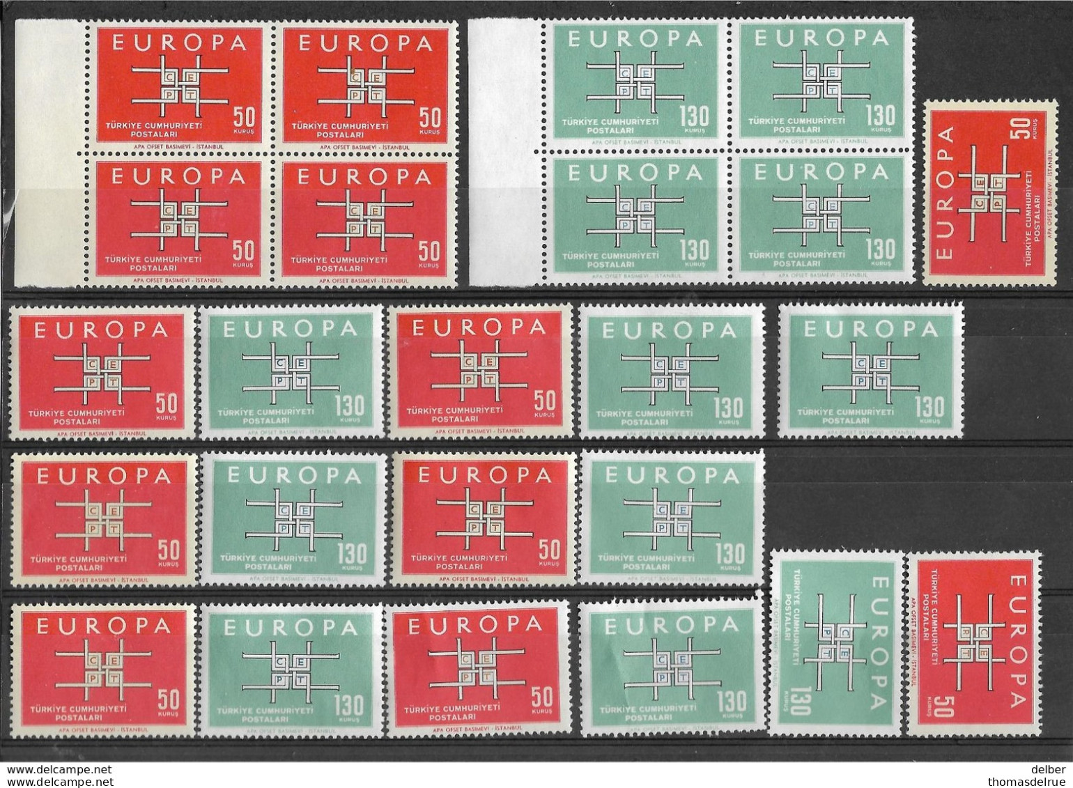 _7Rr-968 :  Restje Van 12x De Zegels : Europa Uitgifte 1971 N° 1672/3 ... Postfris - Unused Stamps