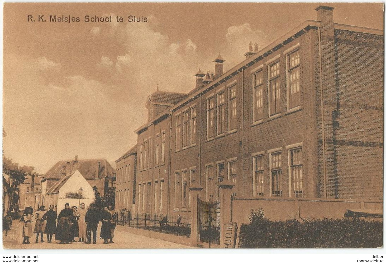 8Eb-247: R.K.Meisjes School Te Sluis  1913 - Sluis