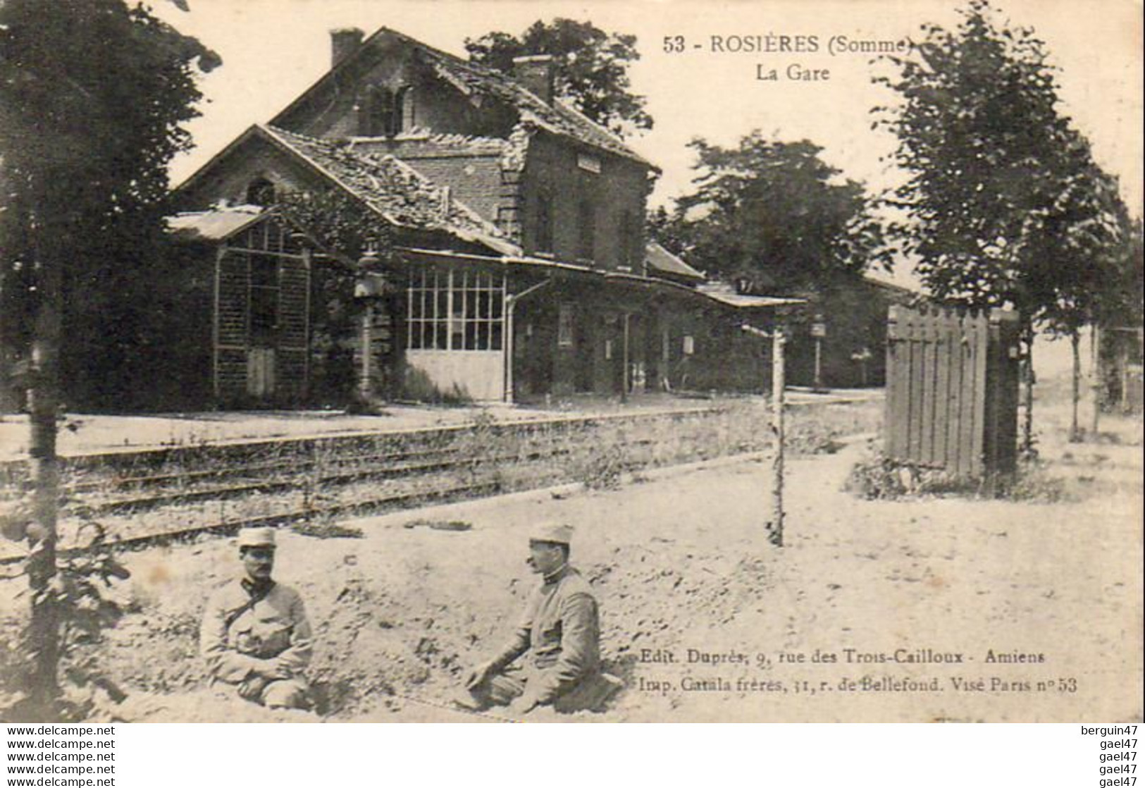 D80  ROSIERES  La Gare   ....   (Ref D945) - Rosieres En Santerre