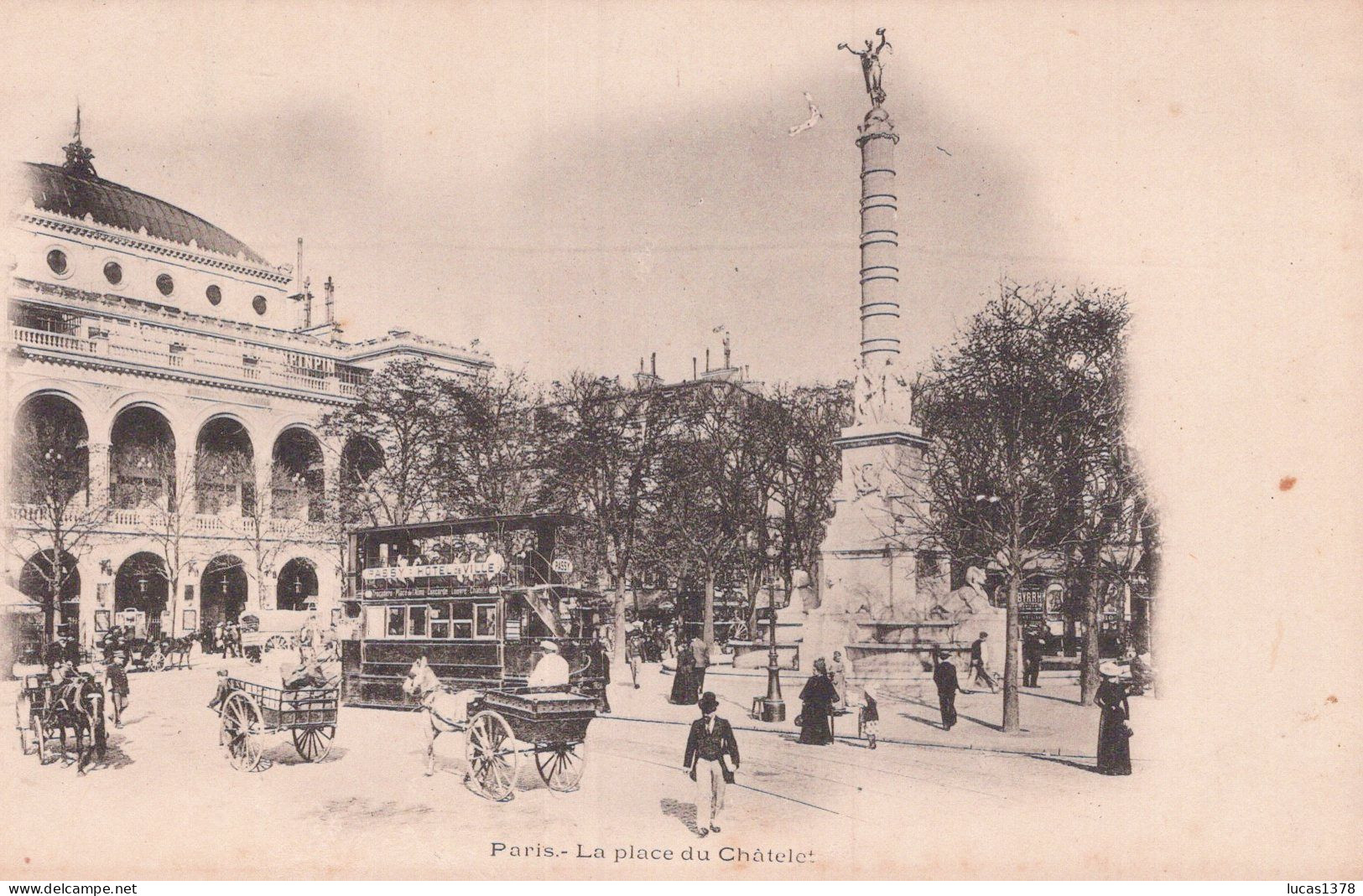 75 / PARIS / LA PLACE DU CHATELET / TRES BELLE PRECURSEUR - Unclassified