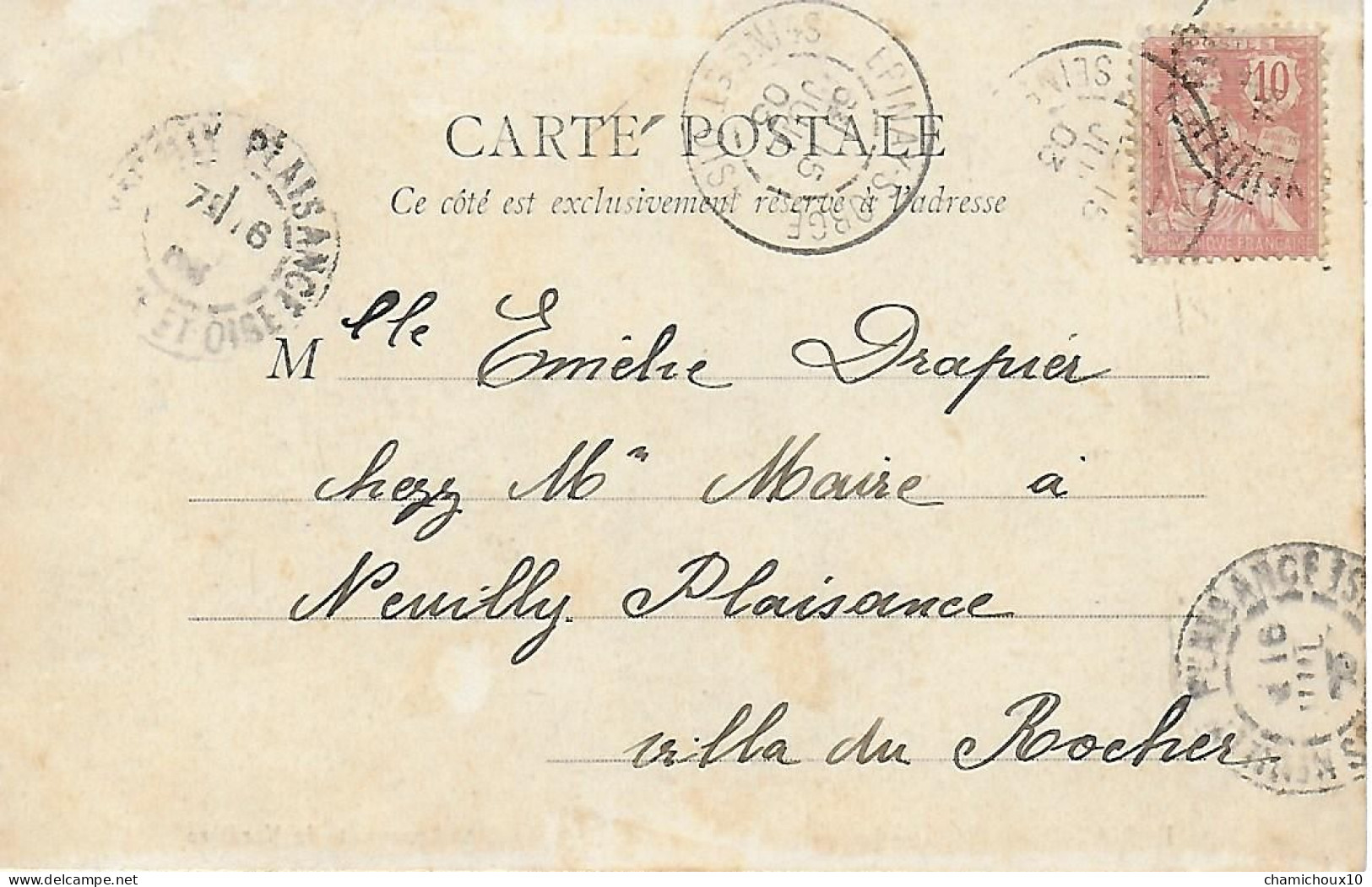 Cpa-EPINAY-sur-ORGE- 91-La Mairie Inaugurée En 1898-Ancienne Propriété De Verdière-écrite Voyagée 1903-dos Non Divisé PG - Epinay-sur-Orge