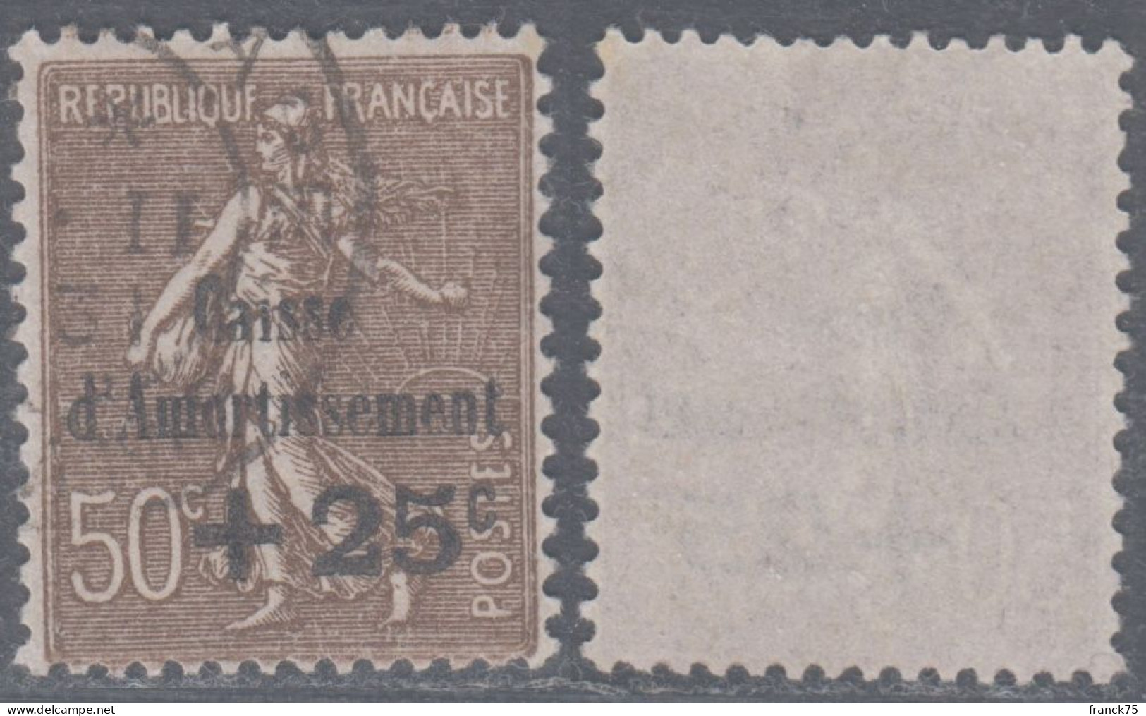 50c De La 4ème Série Caisse D'Amortissement Oblitéré TB (Y&T N° 267, Cote 40€) - 1927-31 Cassa Di Ammortamento