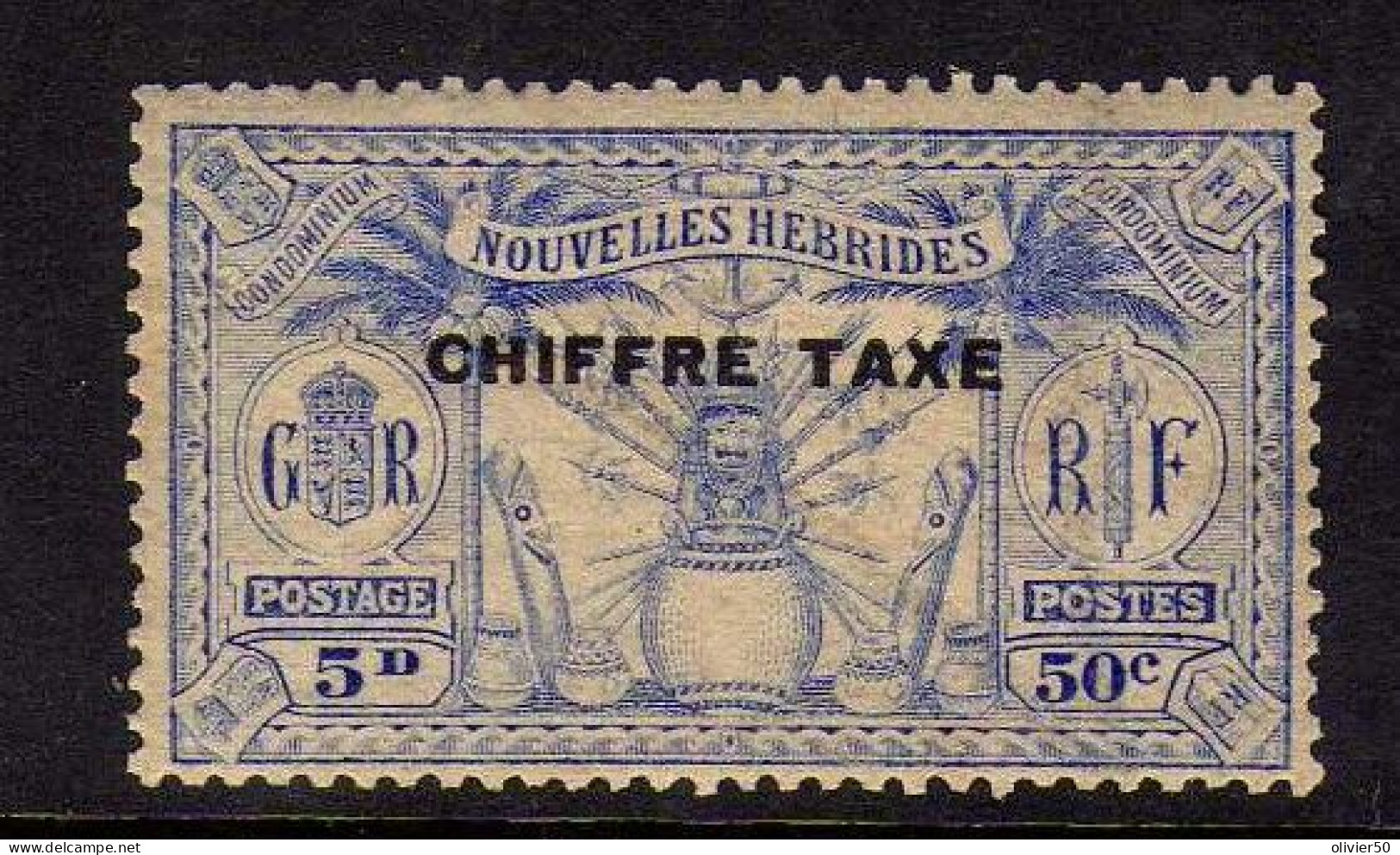 Nouvelles-Hebrides (1923) -  Timbre-Taxe  5 P. 50 C.   Neuf** - MNH - Timbres-taxe