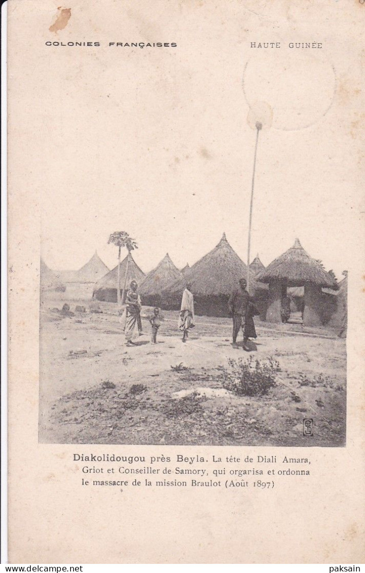 Guinée Diakolidougou Près Beyla La Tête De Diali Amara, Griot Et Conseiller De Samory Décapitation Exécution Massacre - Guinée Française