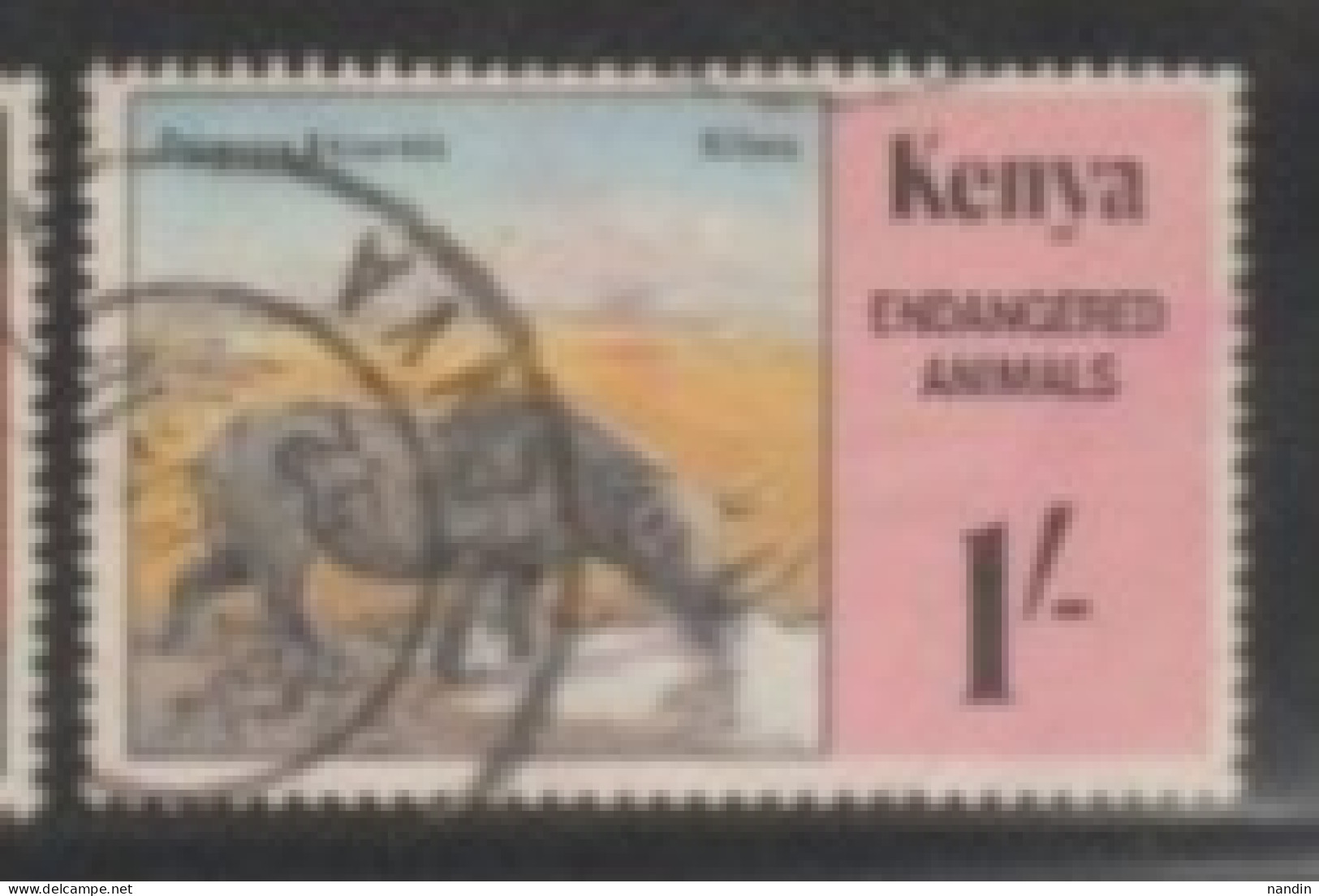 1985 KENYA STAMP USED On Wild Life/Fauna/Mammals/Rhinos/ Diceros Bicornis/ Endangered Specie - Rhinozerosse