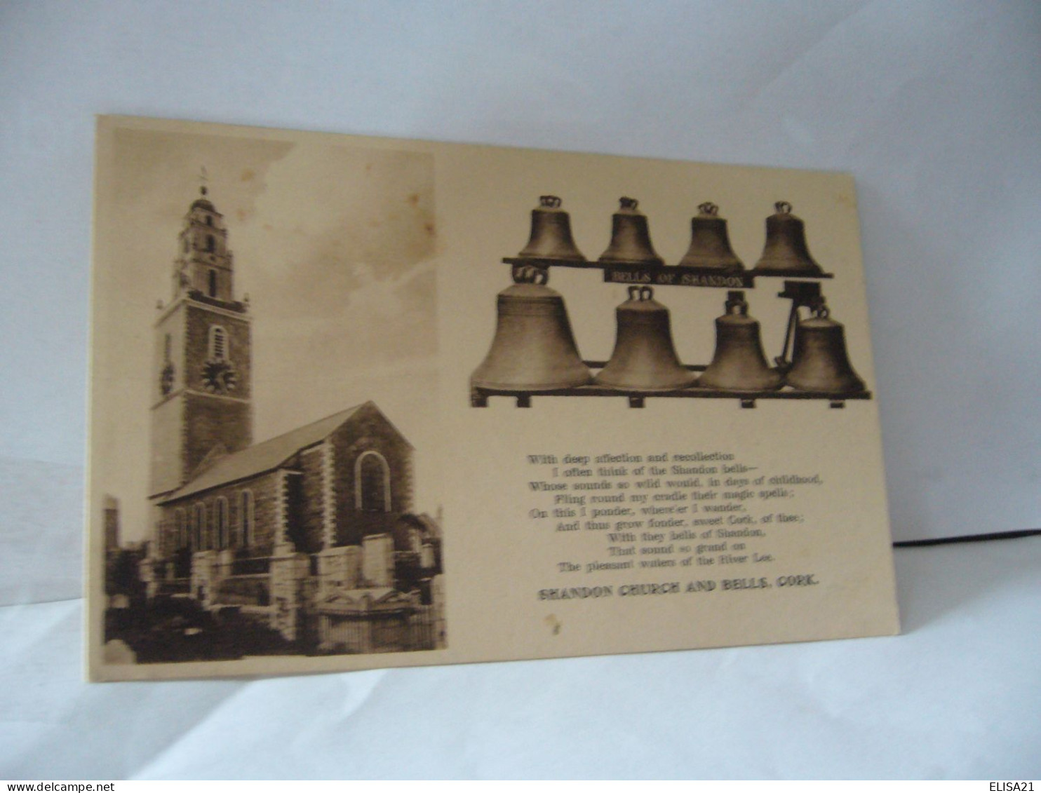 SHANDON CHURCH AND BELLS CORK  ROYAUME UNI  IRLANDE CPA - Cork