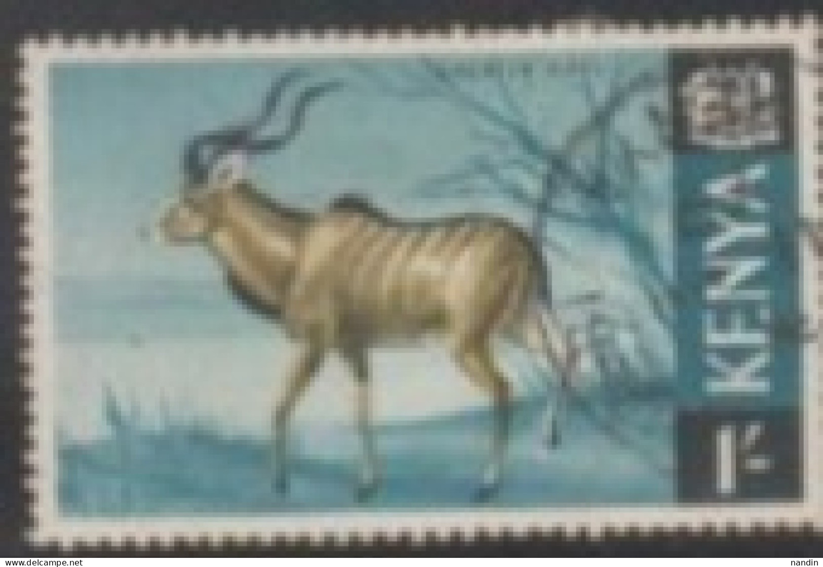 1966 KENYA STAMP USED On Wild Life/Fauna/Mammals/Strepsiceros Strepsiceros, Large Woodland Antelope - Rinocerontes