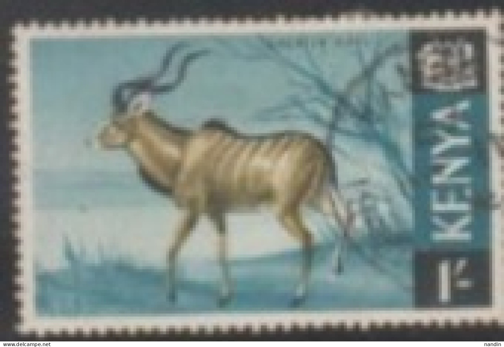 1966 KENYA STAMP USED On Wild Life/Fauna/Mammals/Strepsiceros Strepsiceros, Large Woodland Antelope - Rhinozerosse