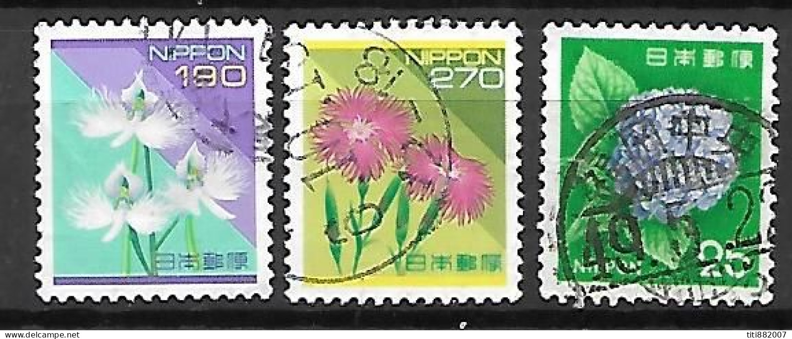 JAPON    -    LOT  -      FLEURS    -    Oblitérés - Verzamelingen & Reeksen