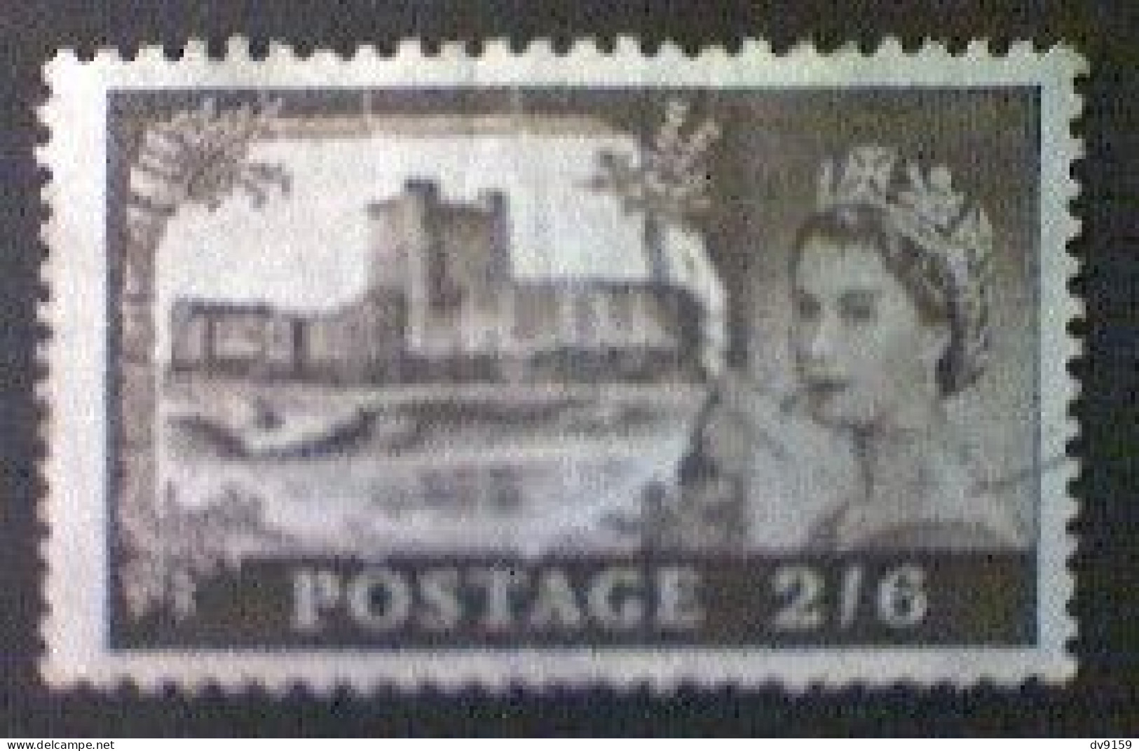 Great Britain, Scott #309, Used(o),1958, Castles: Carrickfergus, 1/6, Dark Brown - Usati