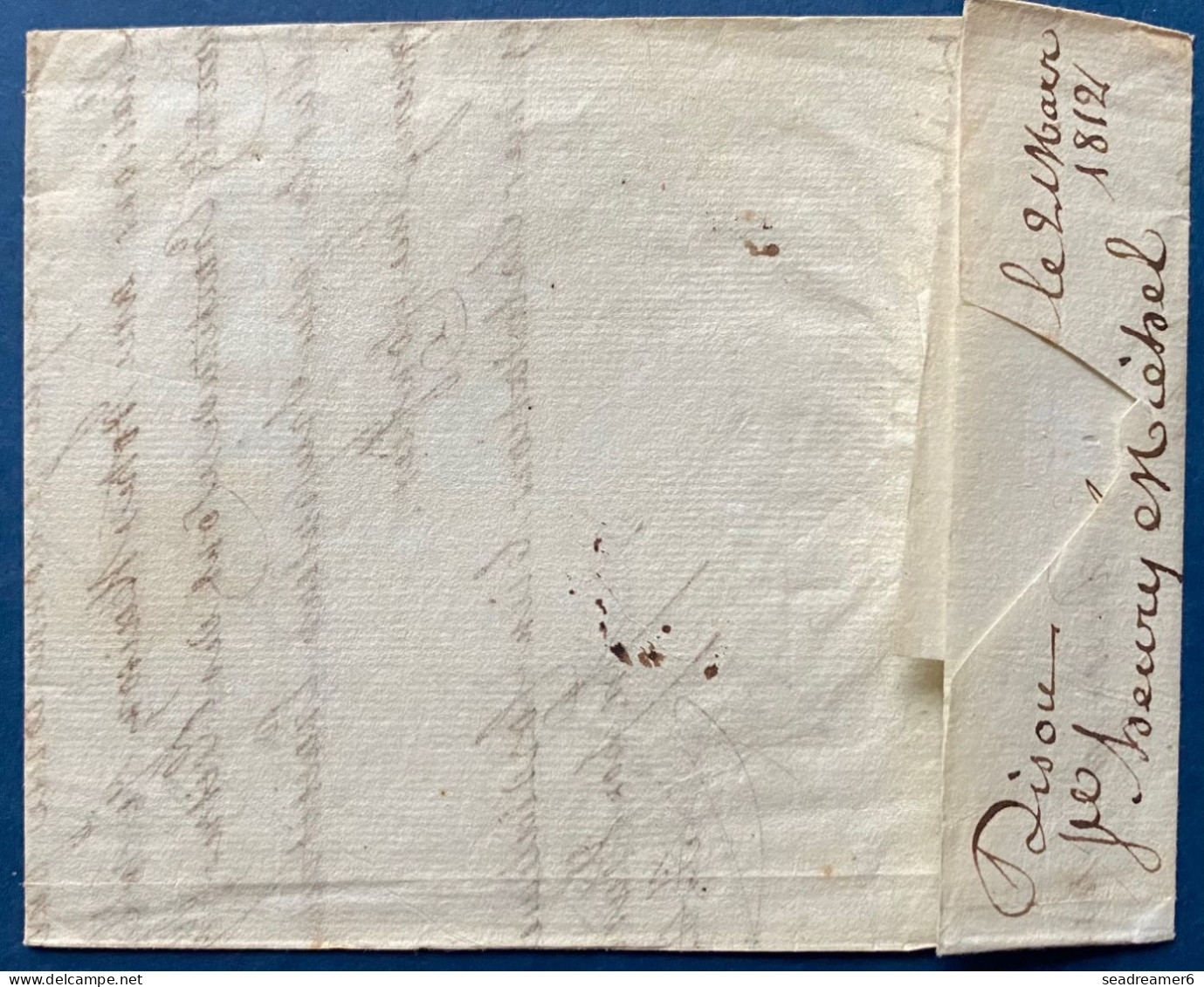 LETTRE 21 MARS 1812 Marque " 96 / VERVIERS " (Ht N°11) Pour COLMAR + Griffe Linéaire MARS / 1812 " (Ht N°19) +taxe 8 TTB - 1815-1830 (Dutch Period)