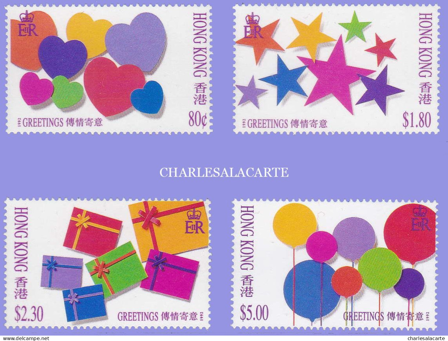 HONG KONG  1992  GREETINGS STAMPS  S.G. 728-731 U.M. - Ongebruikt