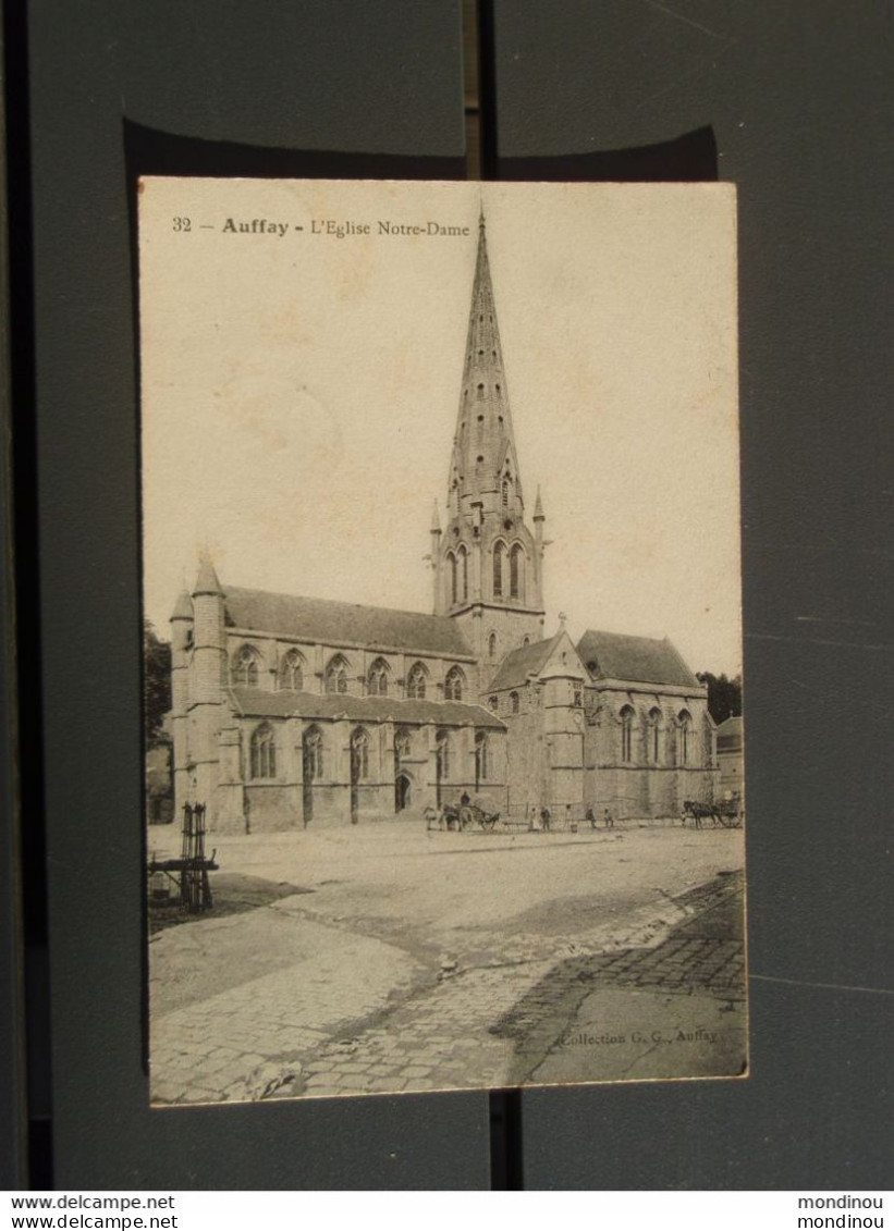 Cpa N° 32 - AUFFAY - L'Eglise Notre-Dame.  Carte Taxée, Timbres Taxes. 1906 - Auffay