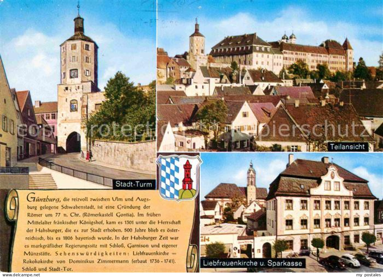 42611374 Guenzburg Stadtturm Liebfrauenkirche Sparkasse Schloss  Guenzburg - Günzburg