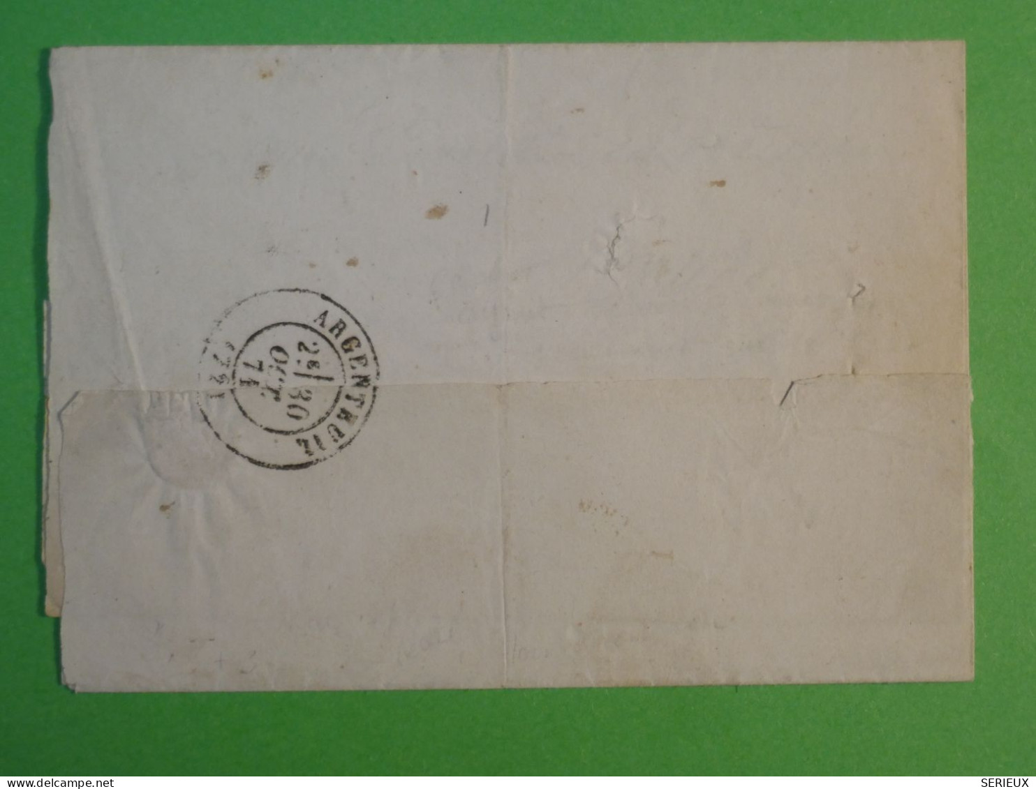 DC0  FRANCE BELLE  LETTRE 1871 ETOILE DE PARIS N°2  A  ARGENTEUIL  +CERES N°60  ++AFF. INTERESSANT++ - 1849-1876: Période Classique