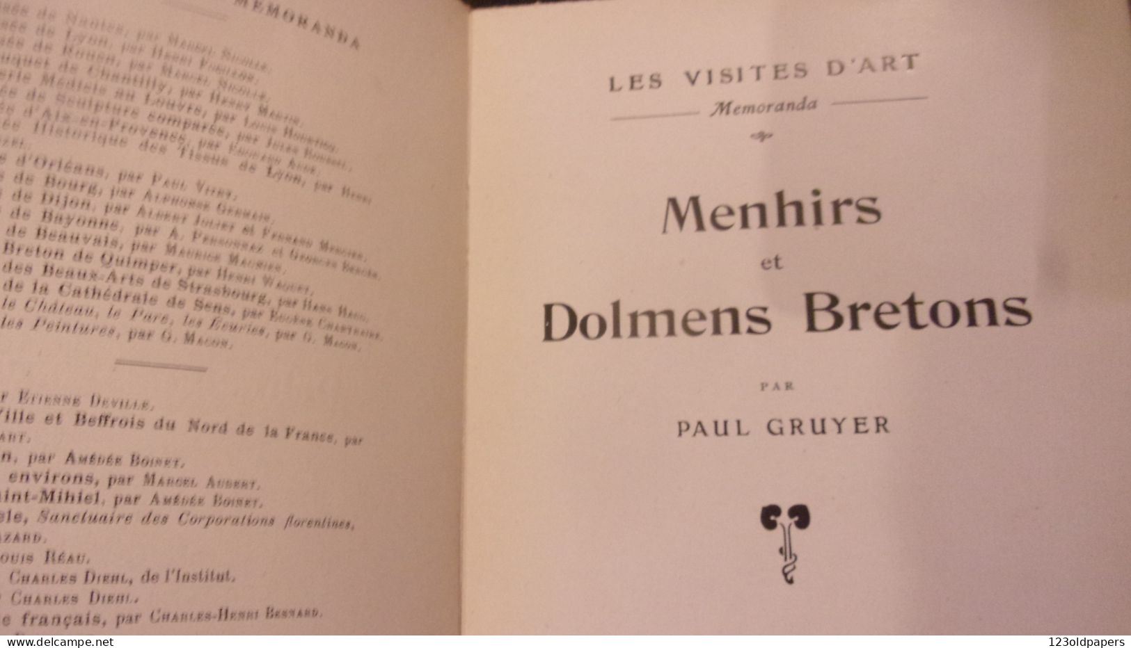 1927 Gruyer Paul‎ ‎Les Menhirs Et Dolmens Bretons NOMBREUSES PHOTOS - Bretagne