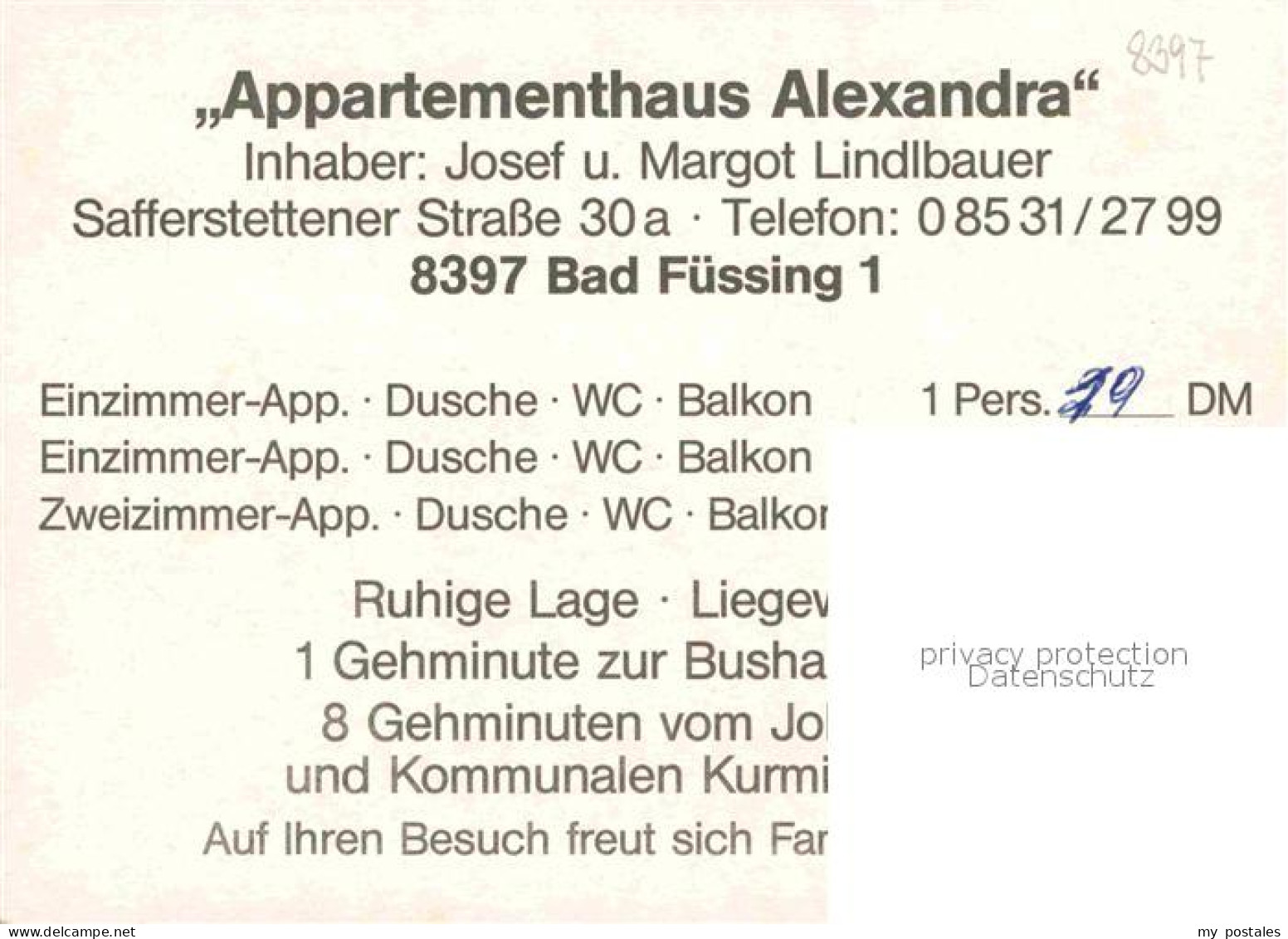 42611171 Bad Fuessing Appartementhaus Alexandra Aigen - Bad Füssing