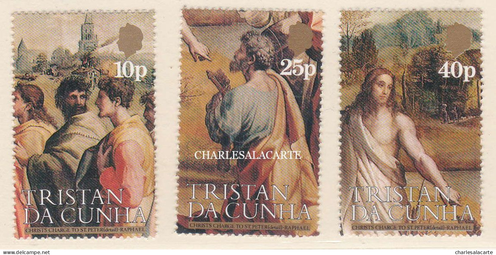 TRISTAN DA CUNHA 1983  CHRISTMAS RAPHAEL PAINTINGS  S.G. 361-363  U.M - Tristan Da Cunha