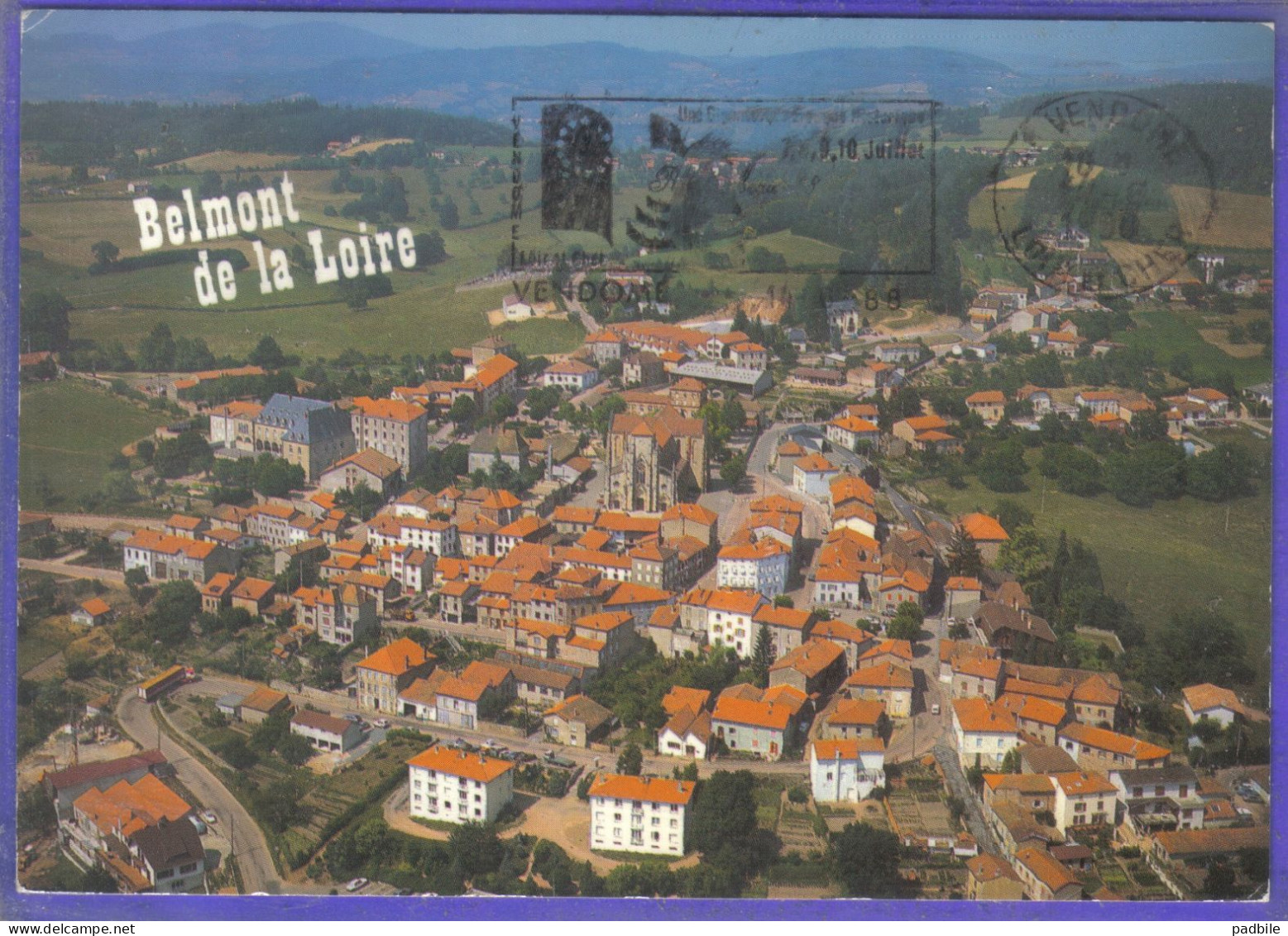 Carte Postale 42. Belmont De La Loire  Vue D'avion   Très Beau Plan - Belmont De La Loire