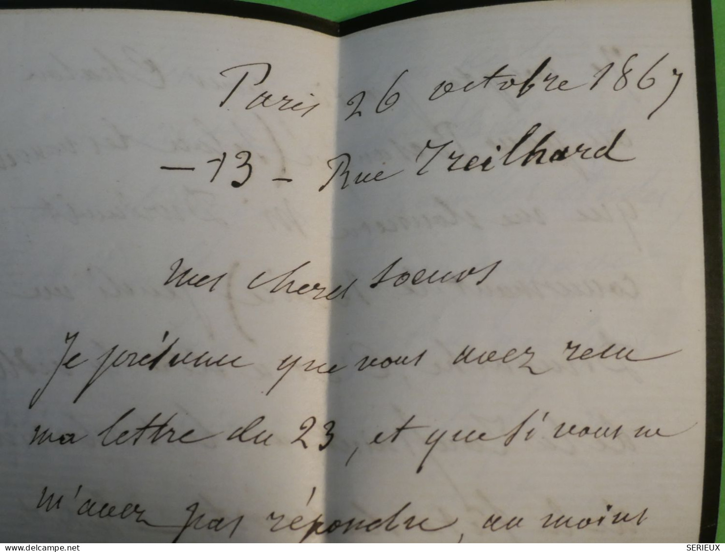 DC0  FRANCE   LETTRE  1867 ETOILE DE PARIS N°3  A  MOUTHIER   +NAPOLEON N°29++AFF. INTERESSANT++ - 1849-1876: Période Classique