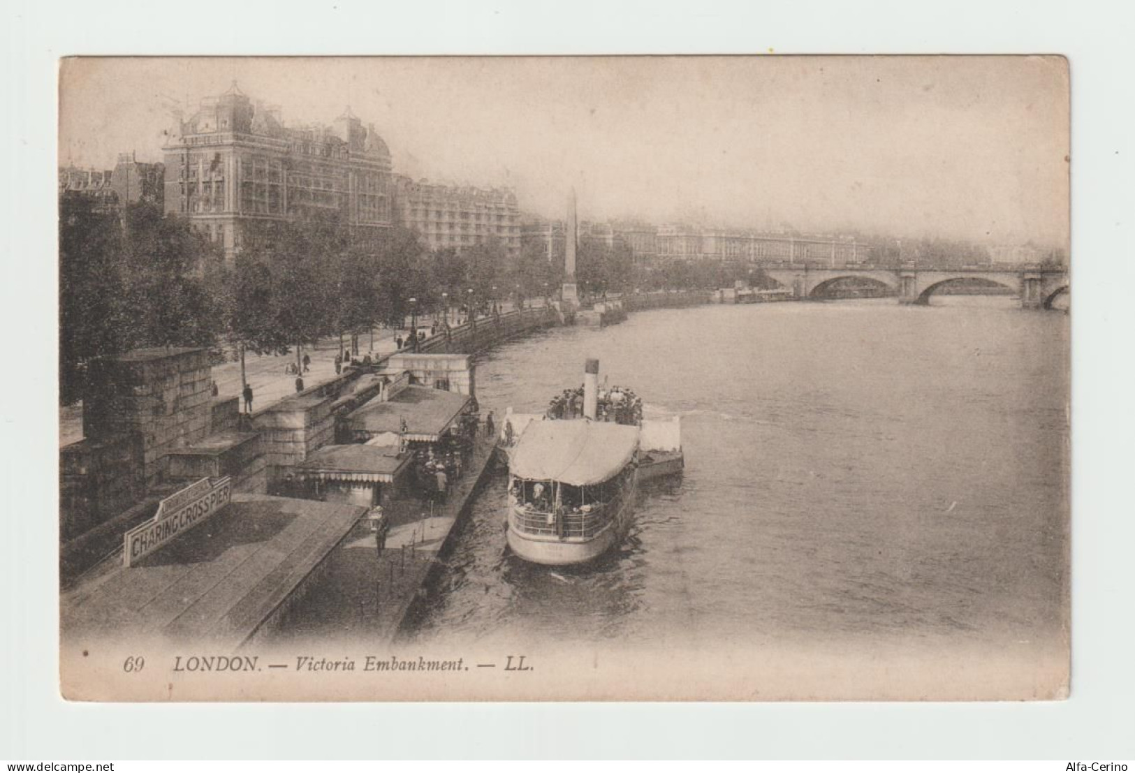 LONDON:  VICTORIA  EMBANKMENT  -  PHOTO  -  TO  FRANCE  -  FP - River Thames