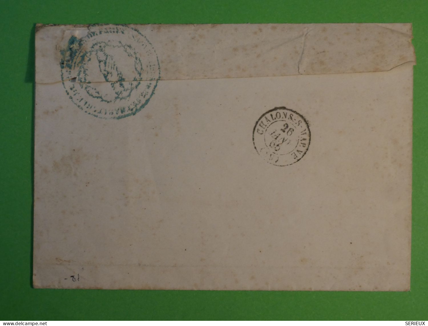 DC0  FRANCE   LETTRE  1866  ETOILE DE PARIS N°4 VARIETé OBLIT.  POUR CHALONS +NAPOLEON N°22 ++AFF. INTERESSANT++ - 1849-1876: Classic Period