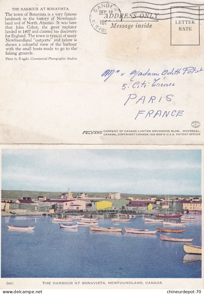 LE PORT DE BONAVISTA  TERRE-NEUVE CANADA THE HARBOUR AT BONAVISTA  NEWFOUNDLAND - Andere & Zonder Classificatie