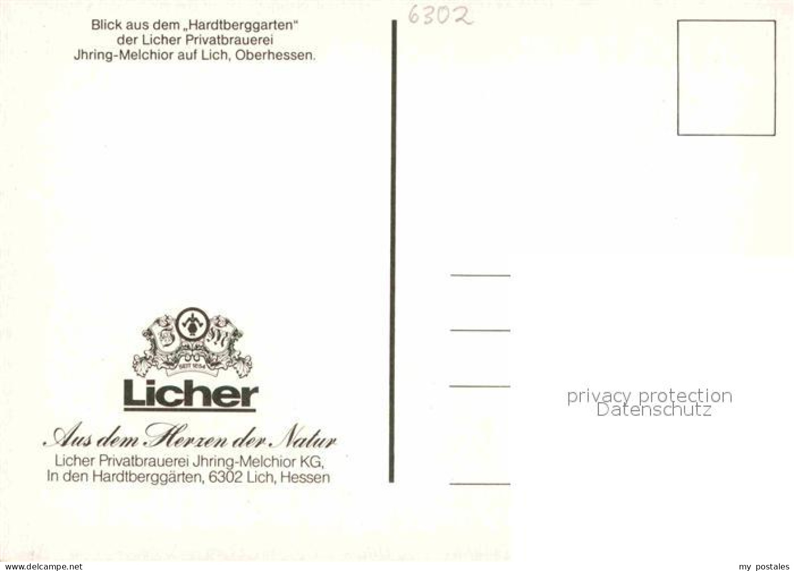 42609873 Lich Hessen Hardtberggarten Licher Privatbrauerei Jhring Melchior Lich - Lich