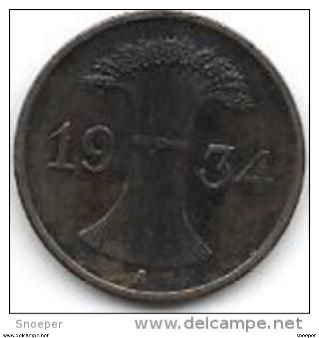 Germany  Weimar 1 Pfennig 1934 A  Km 37  Xf - 1 Renten- & 1 Reichspfennig