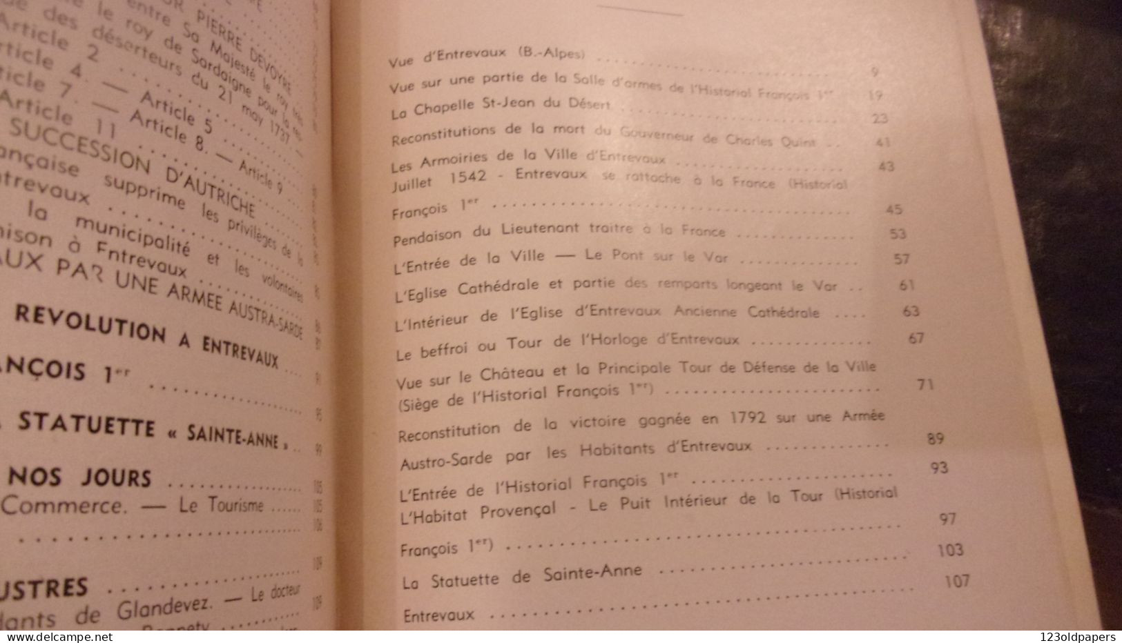 1962 ENTREVAUX "Glandèves" Cité Médiévale De Provence, Son Rôle Glorieux Et Prestigieux à Travers L'Histoire - Provence - Alpes-du-Sud