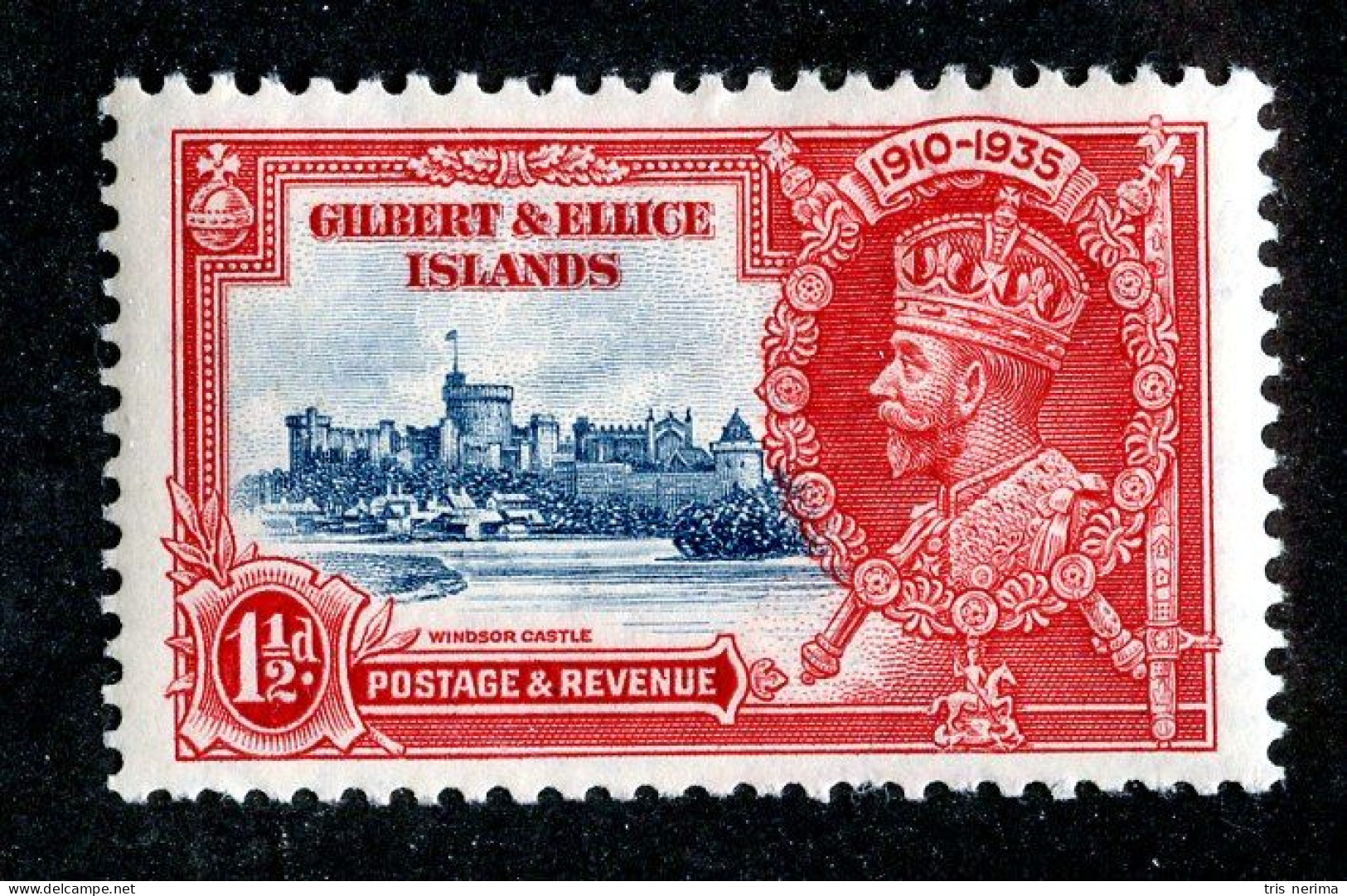 ( 204-Jub )  1935 Scott #34 M* (offers Welcome) - Isole Gilbert Ed Ellice (...-1979)