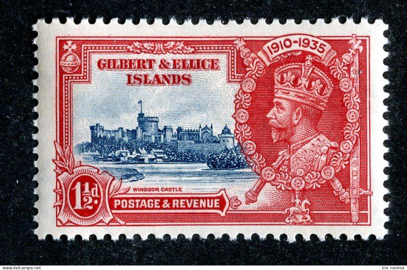 ( 205-Jub )  1935 Scott #34 M* (offers Welcome) - Islas Gilbert Y Ellice (...-1979)