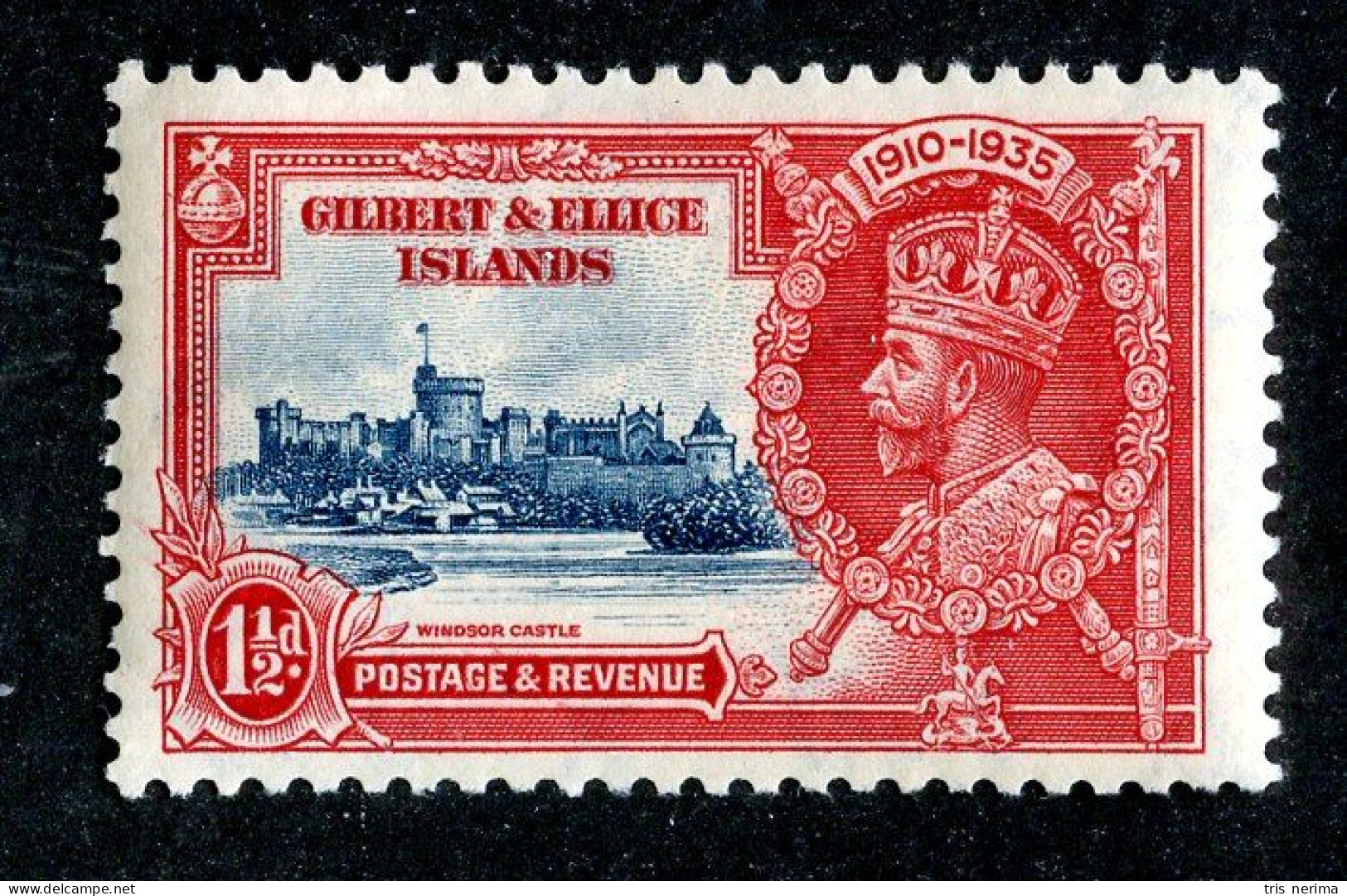 ( 206-Jub )  1935 Scott #34 M* (offers Welcome) - Isole Gilbert Ed Ellice (...-1979)