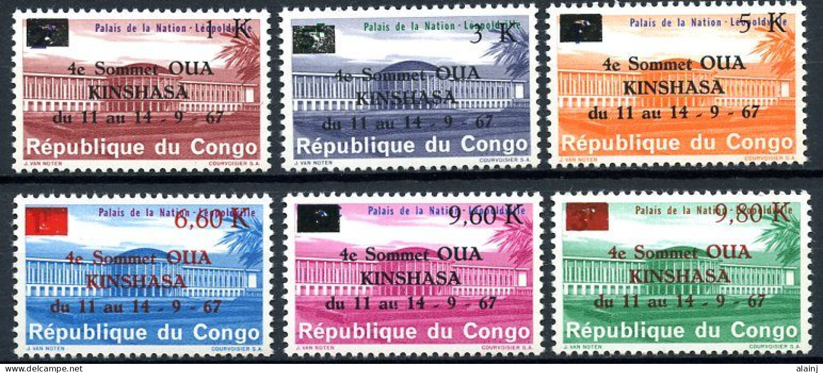 République Démocratique Du Congo   646 - 651   XX    ---    - Nuevas/fijasellos