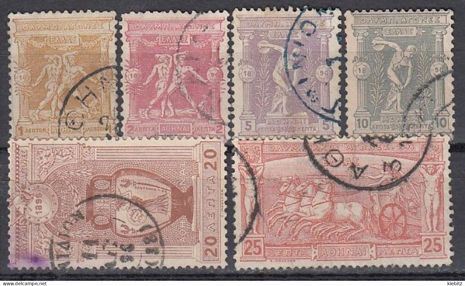 GRIECHENLAND 1896  MiNr: 96-101 Lot 6x  Used - Usati