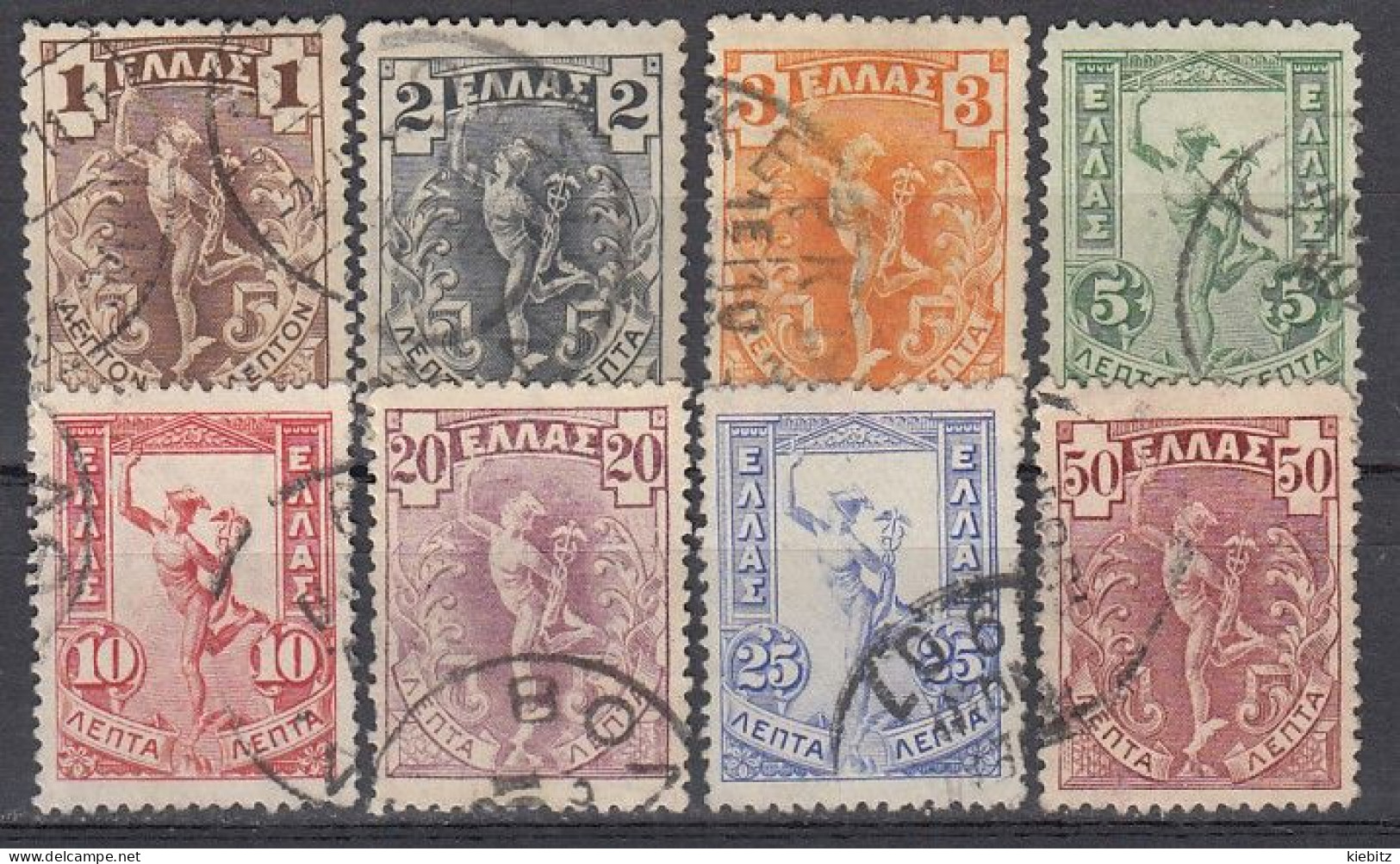 GRIECHENLAND 1901  MiNr: 125-134 Lot 8x  Used - Oblitérés