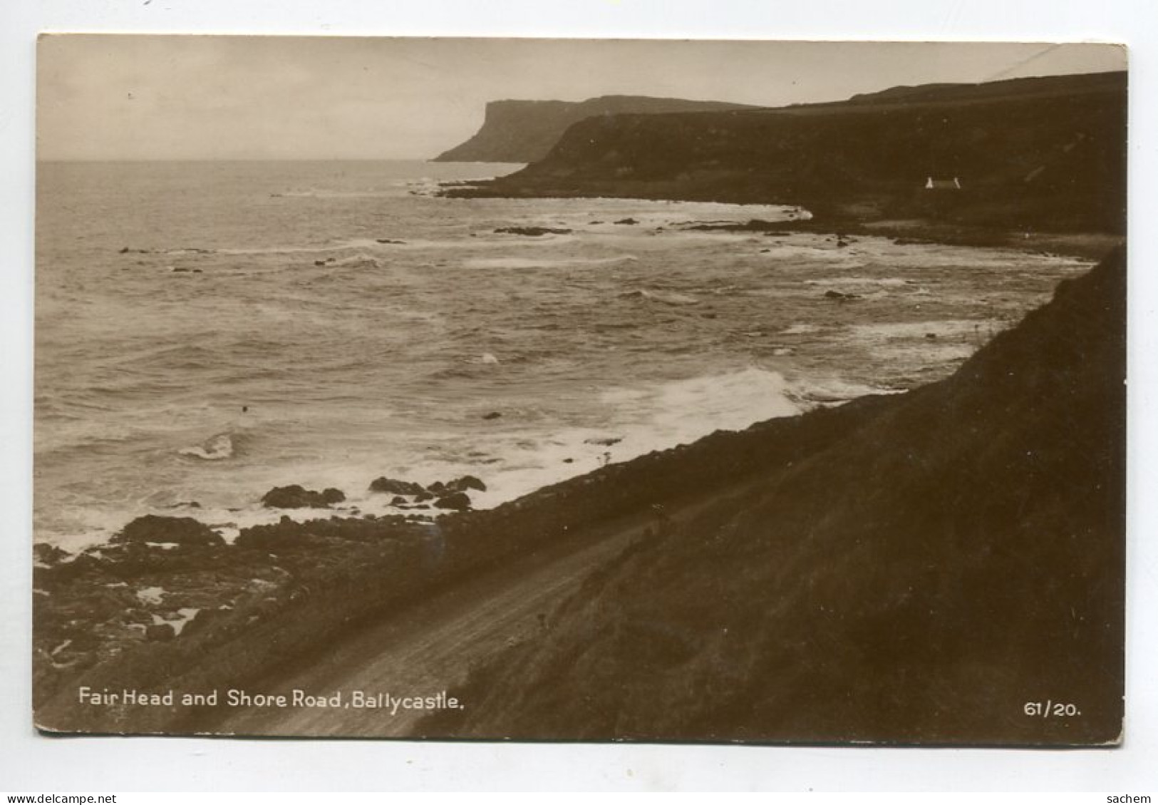 IRLANDE Du NORD BALLYCASTLE Fair Head And Shore Road Tirage Argentique Carte Photo écrite  - 61/20   /D07  2022 - Antrim