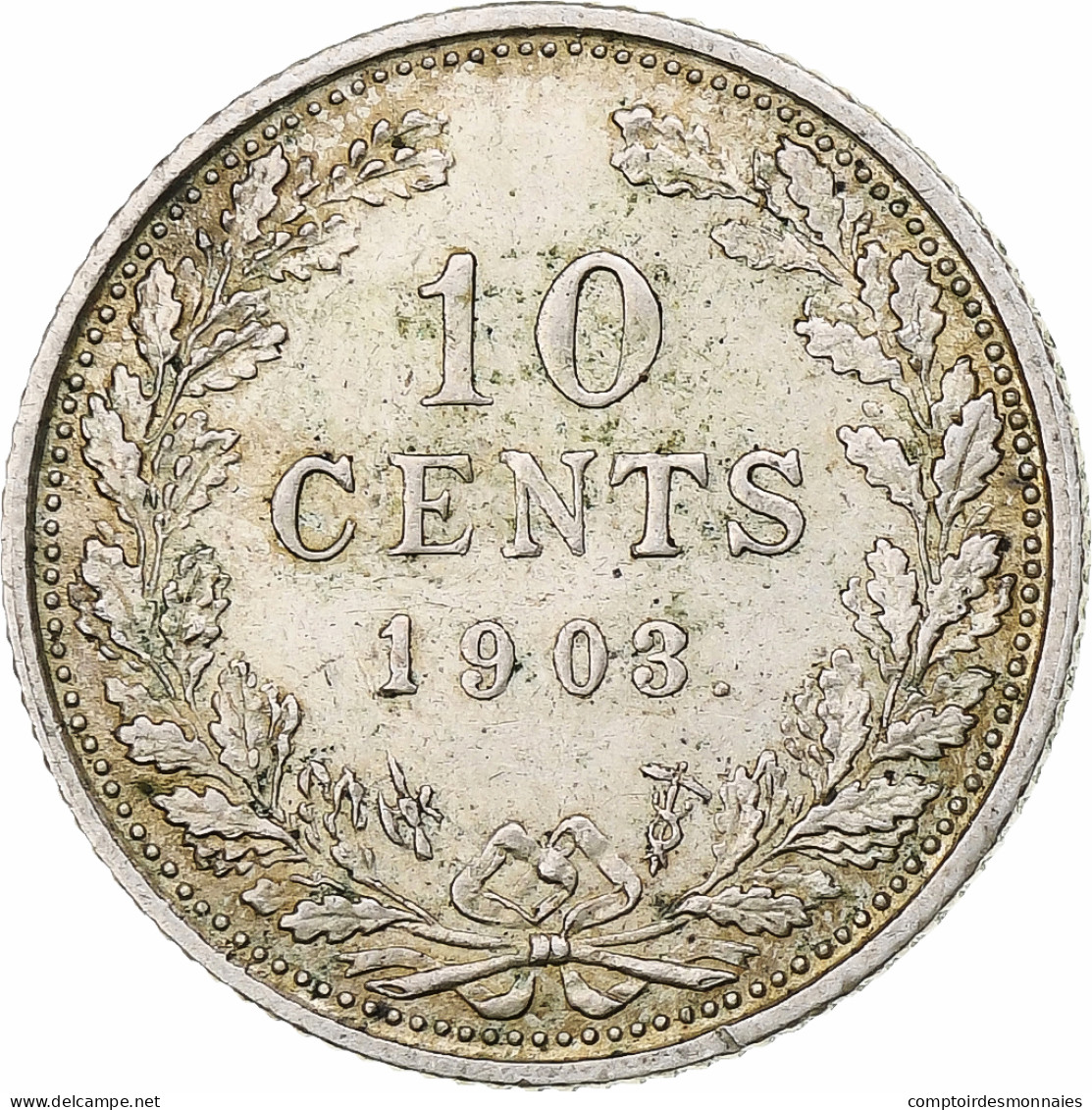 Monnaie, Pays-Bas, Wilhelmina I, 10 Cents, 1903, Utrecht, SUP+, Argent, KM:135 - 10 Centavos