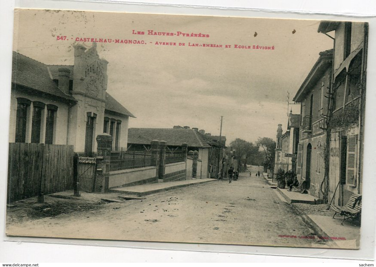 65 CASTELNAU MAGNOAC L' Ecole Sévigné  Avenue De Lannemezan écrite Du Bourg Voir Dos     D07 2022 - Castelnau Magnoac