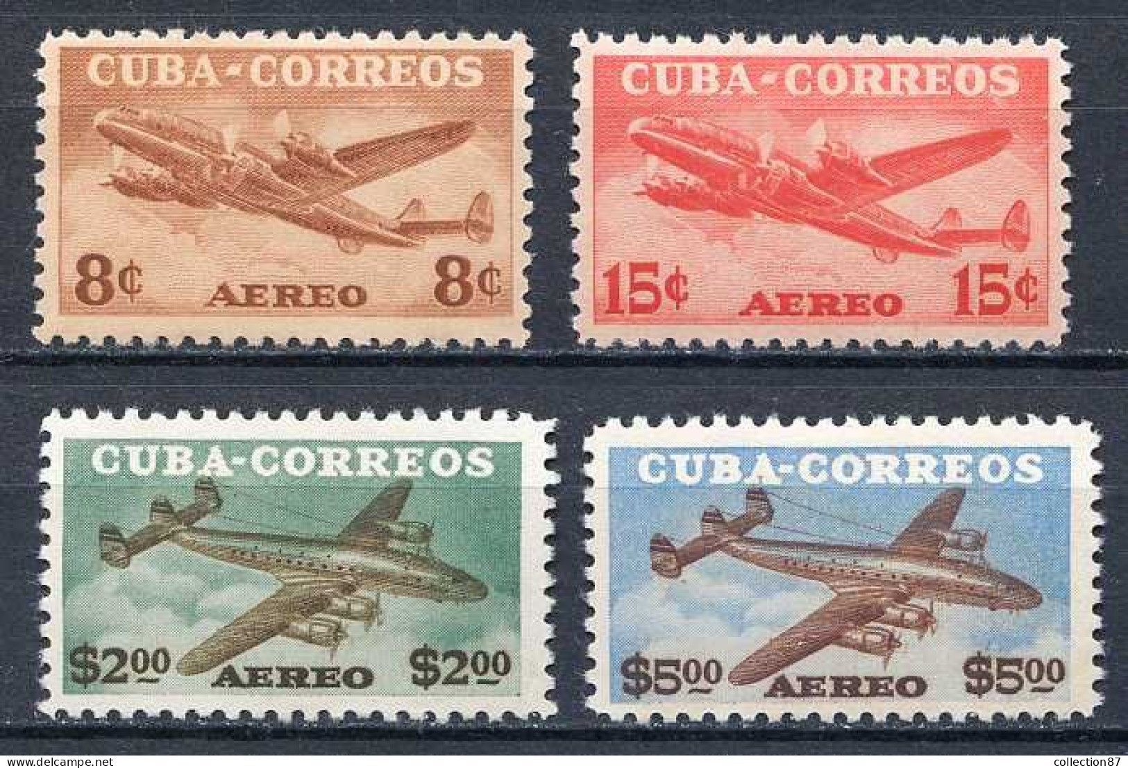 Réf 79 < CUBA AERO < Yvert N° 74 à 77 * Neuf Ch. - MH * - Collections, Lots & Series