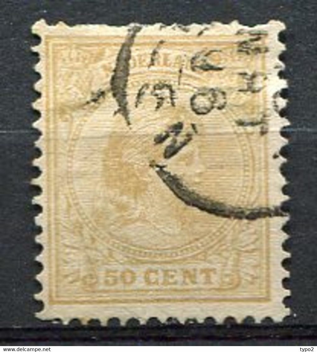 P-B 1891 Yv. N°  43 (o)  50 C  Bistre Pâle  Willhelmine  Cote  22 Euro  BE R  2 Scans - Gebruikt