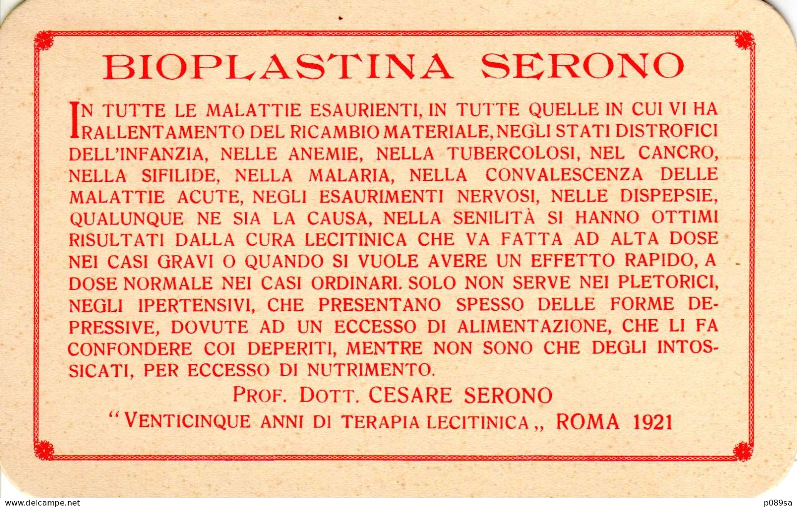 CALENDARIO FARMACEUTICO SERONO - 1925 - Formato Piccolo : 1921-40