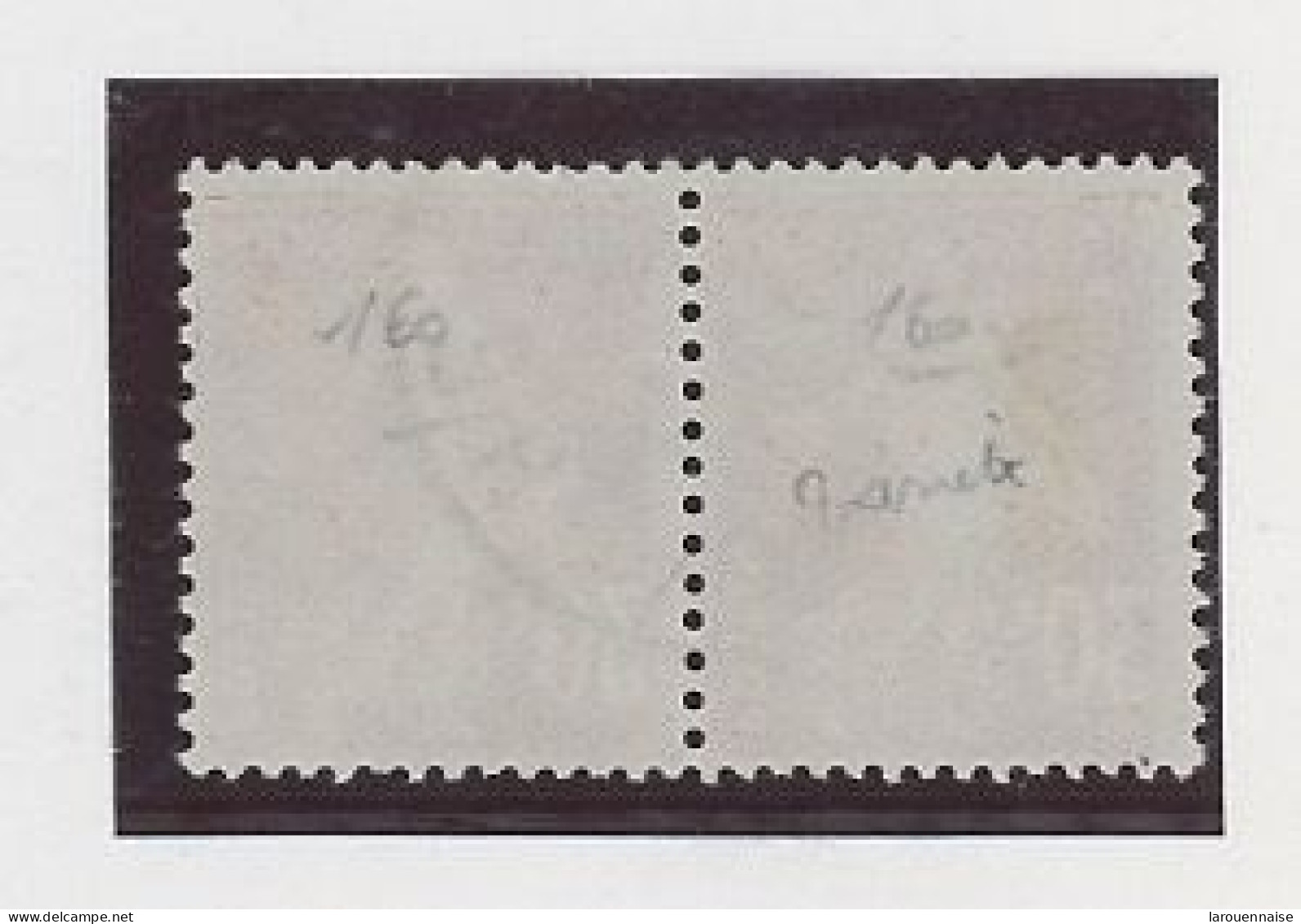 VARIETÉ- N°160  -30c  ROUGE SEMEUSE CAMÉE  Obl  -CAILLOUX SUR LE PIED DROIT DE LA SEMEUSE- TIMBRE DE GAUCHE TENANT à NO - Used Stamps