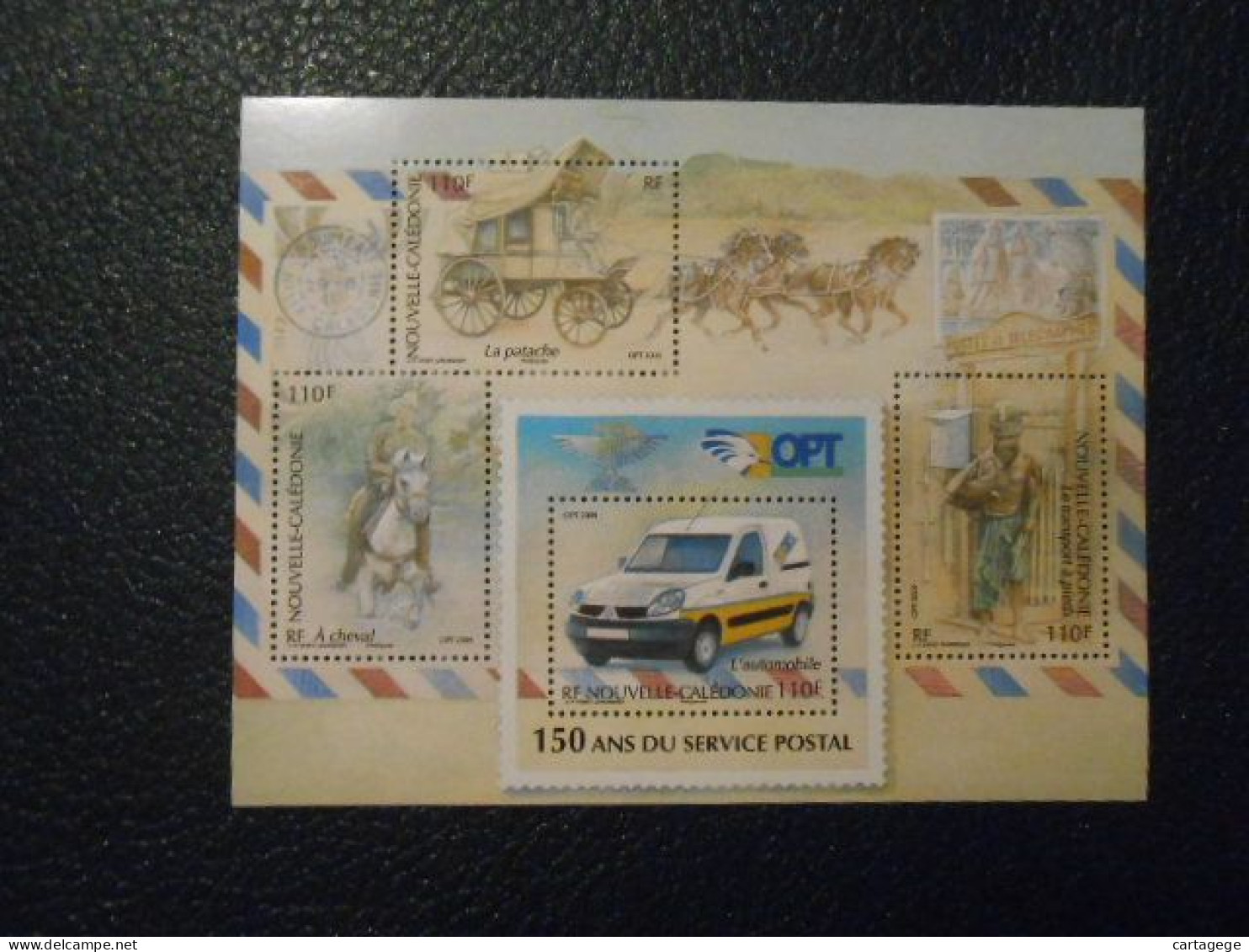 NOUVELLE-CALEDONIE YT F41 SERVICE POSTAL 150e ANNIVERSAIRE** - Blocs-feuillets